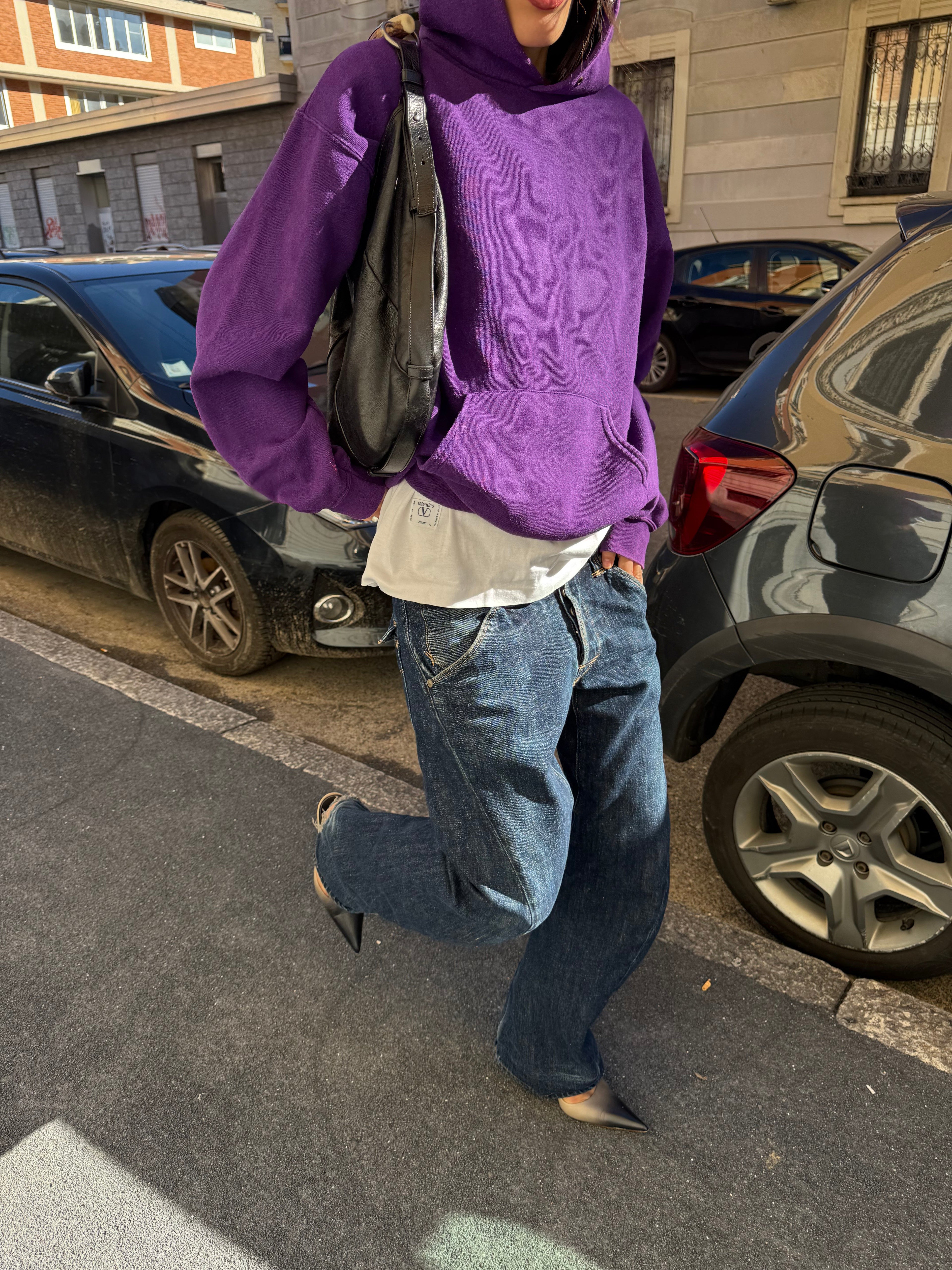 Vintage violet hoodie