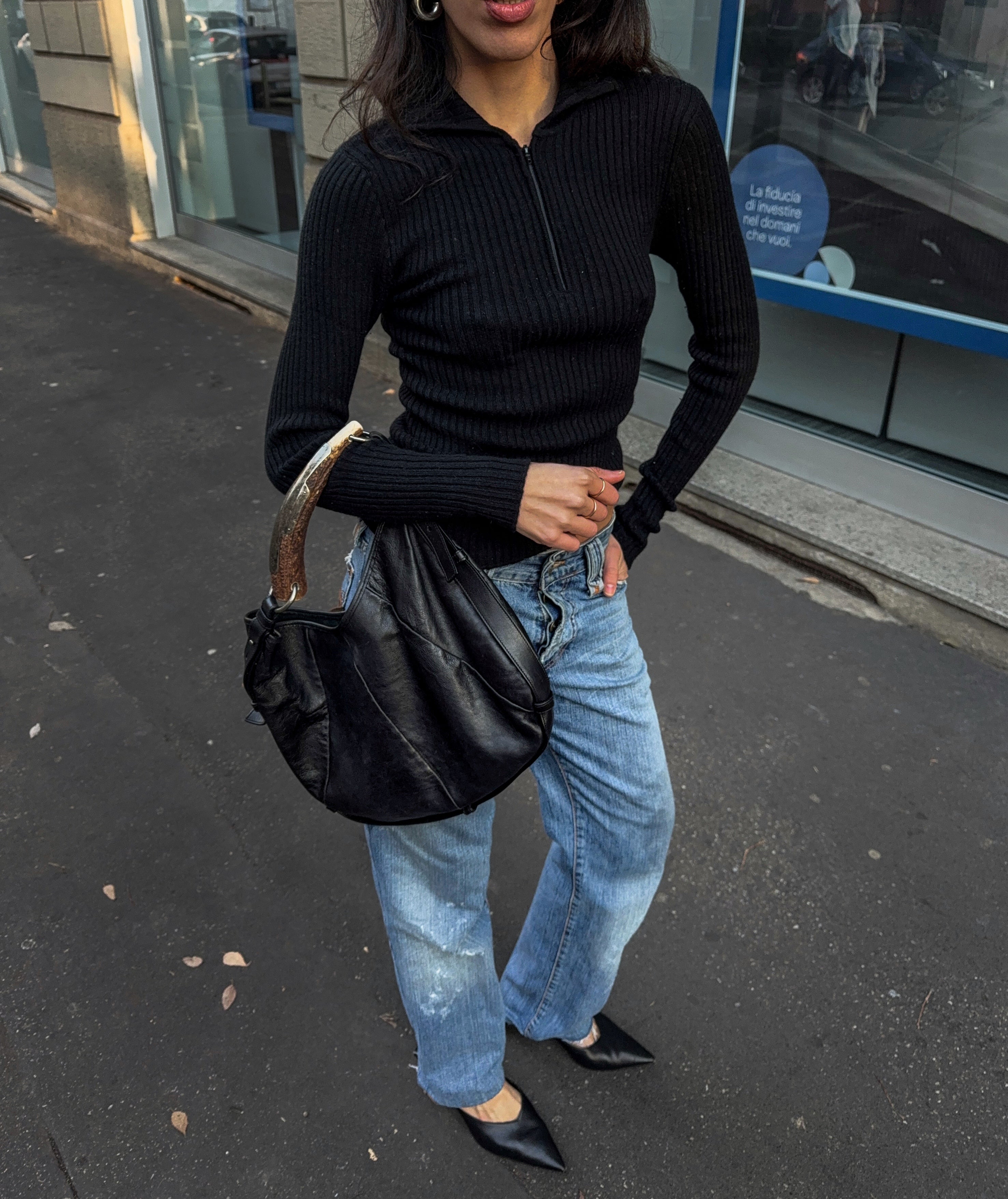 100 wool zip jumper