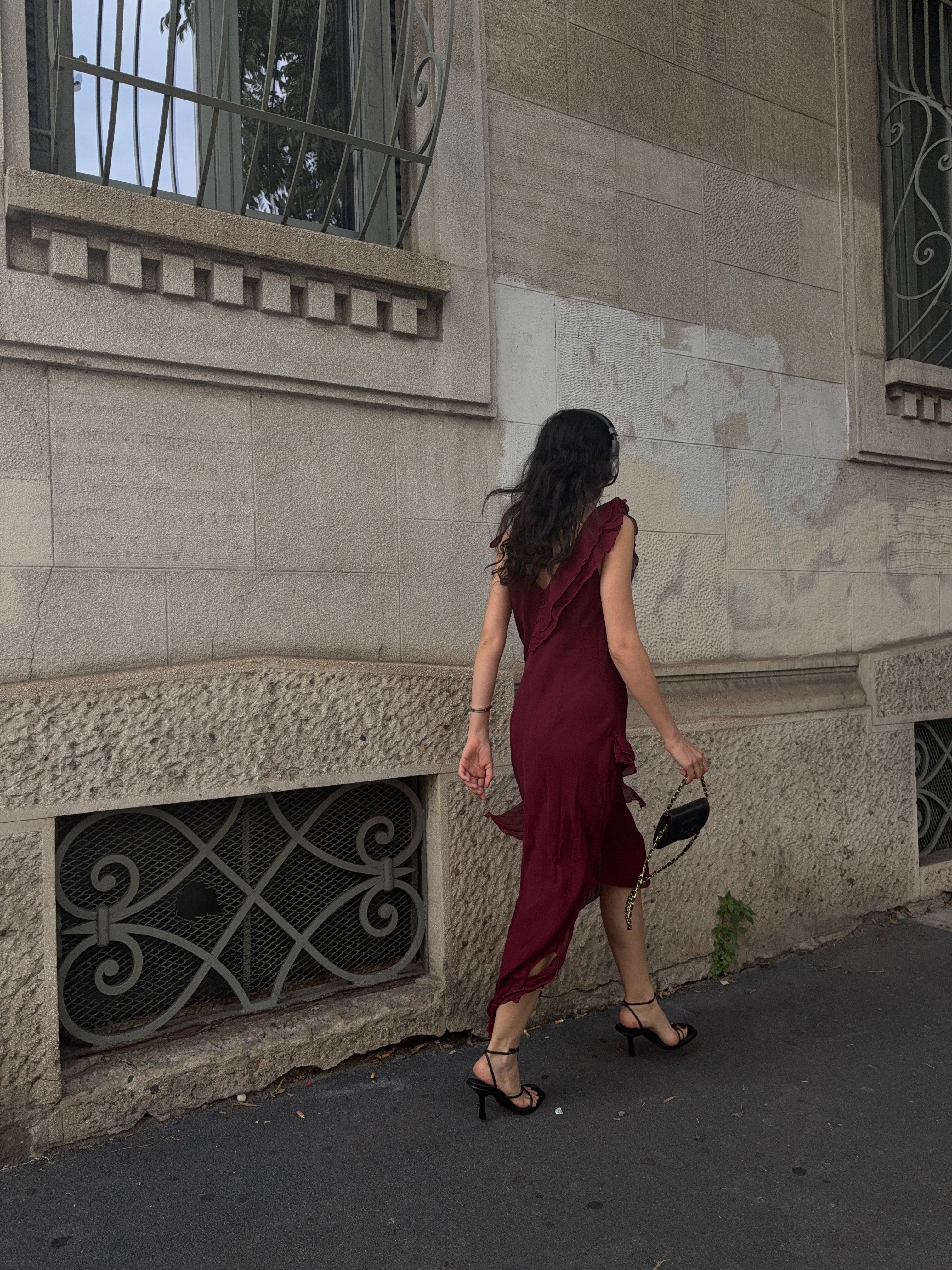 Burgundy dress