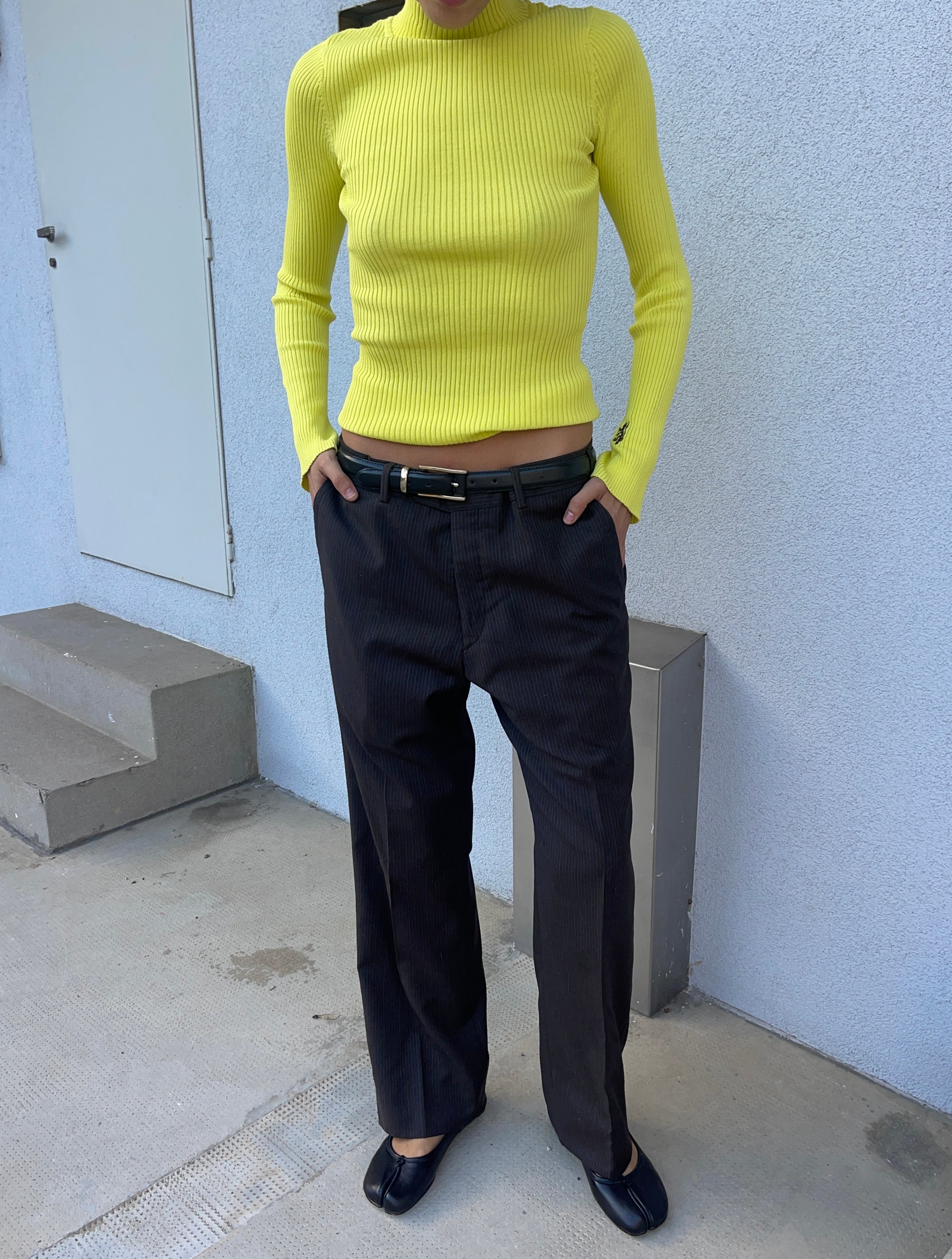 Pinstripe trousers