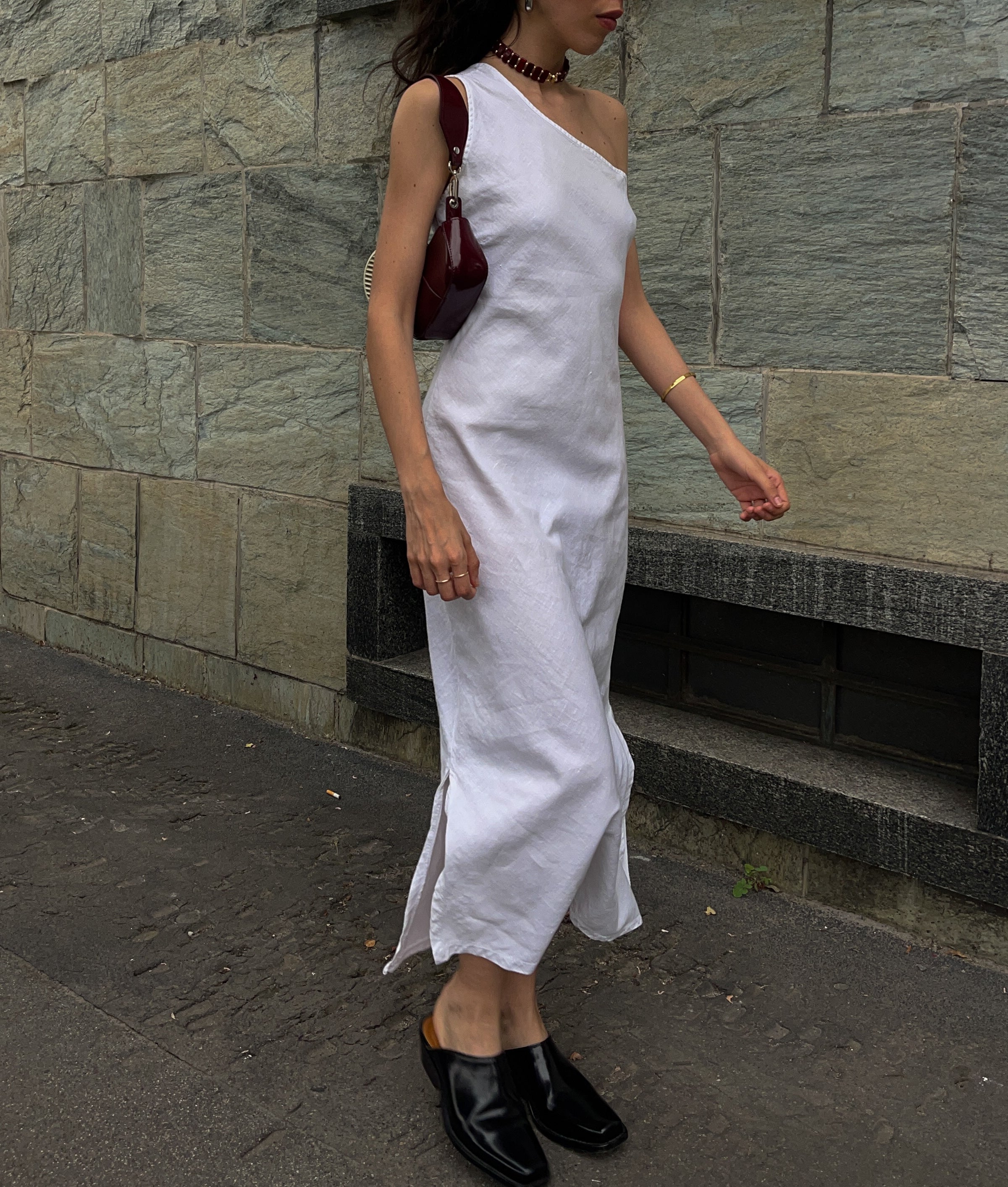Monospalla linen dress