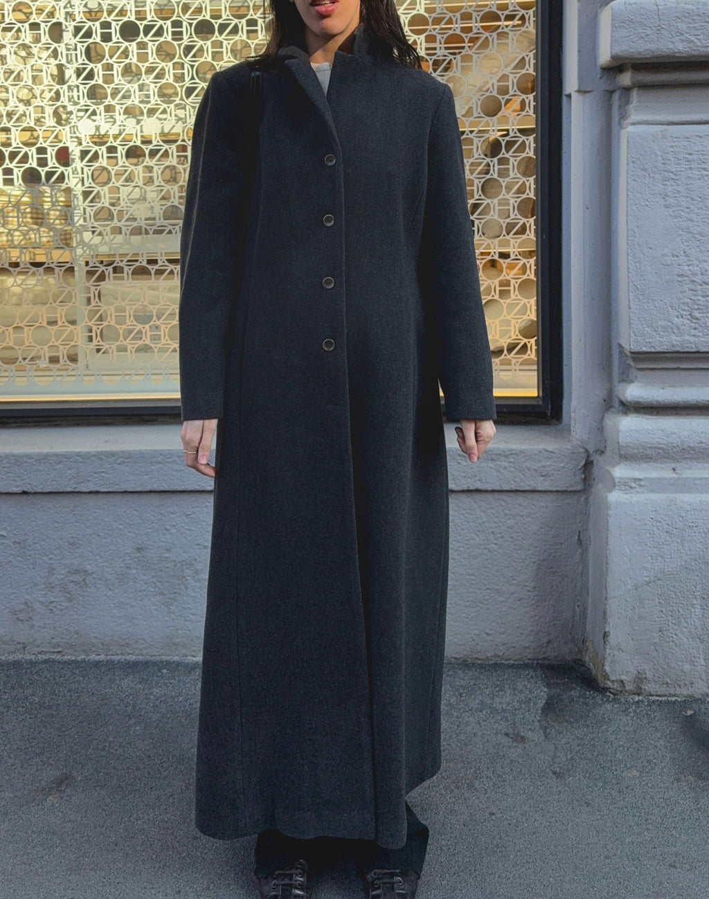 Papessa extra LONG grey coat