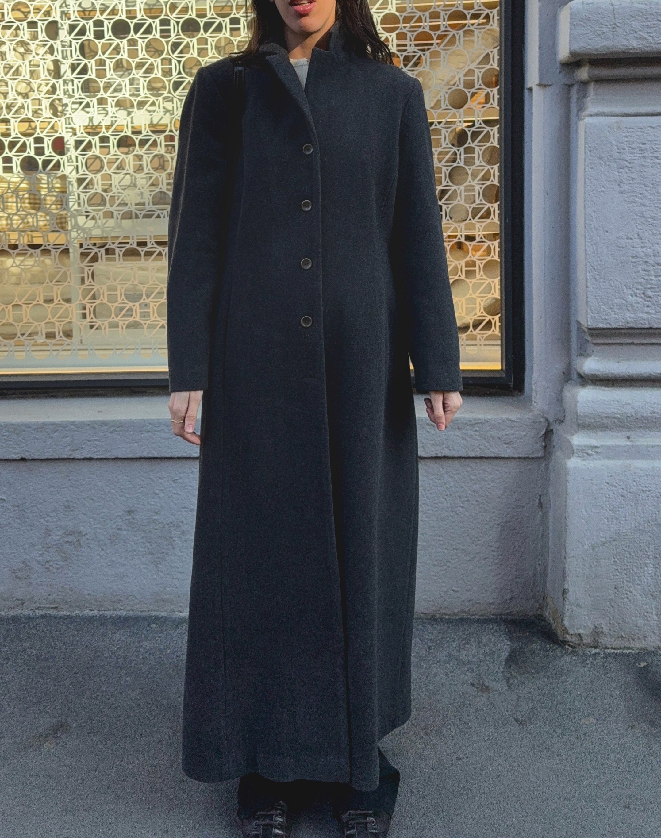 Papessa extra LONG grey coat