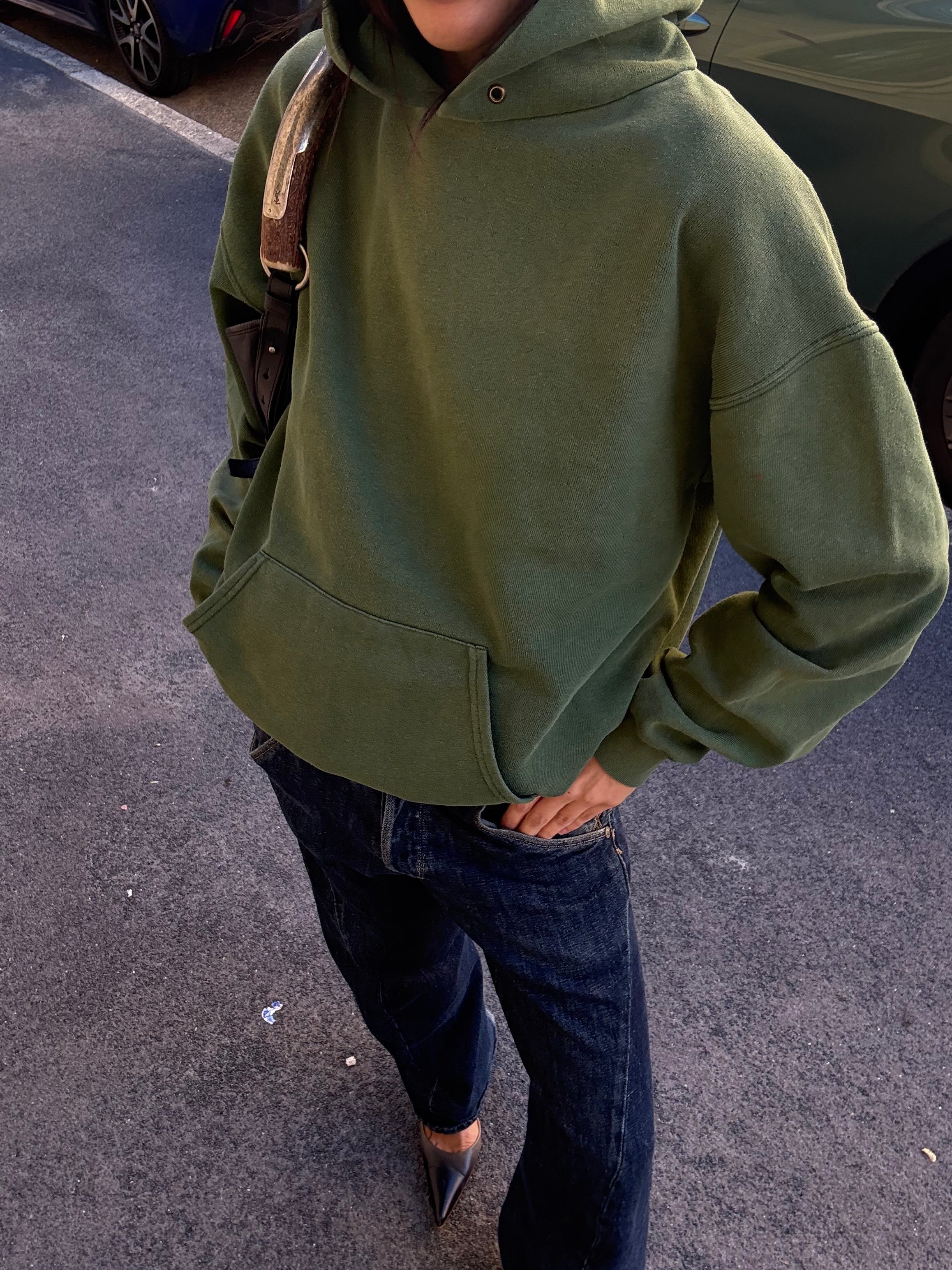 Vintage green hoodie