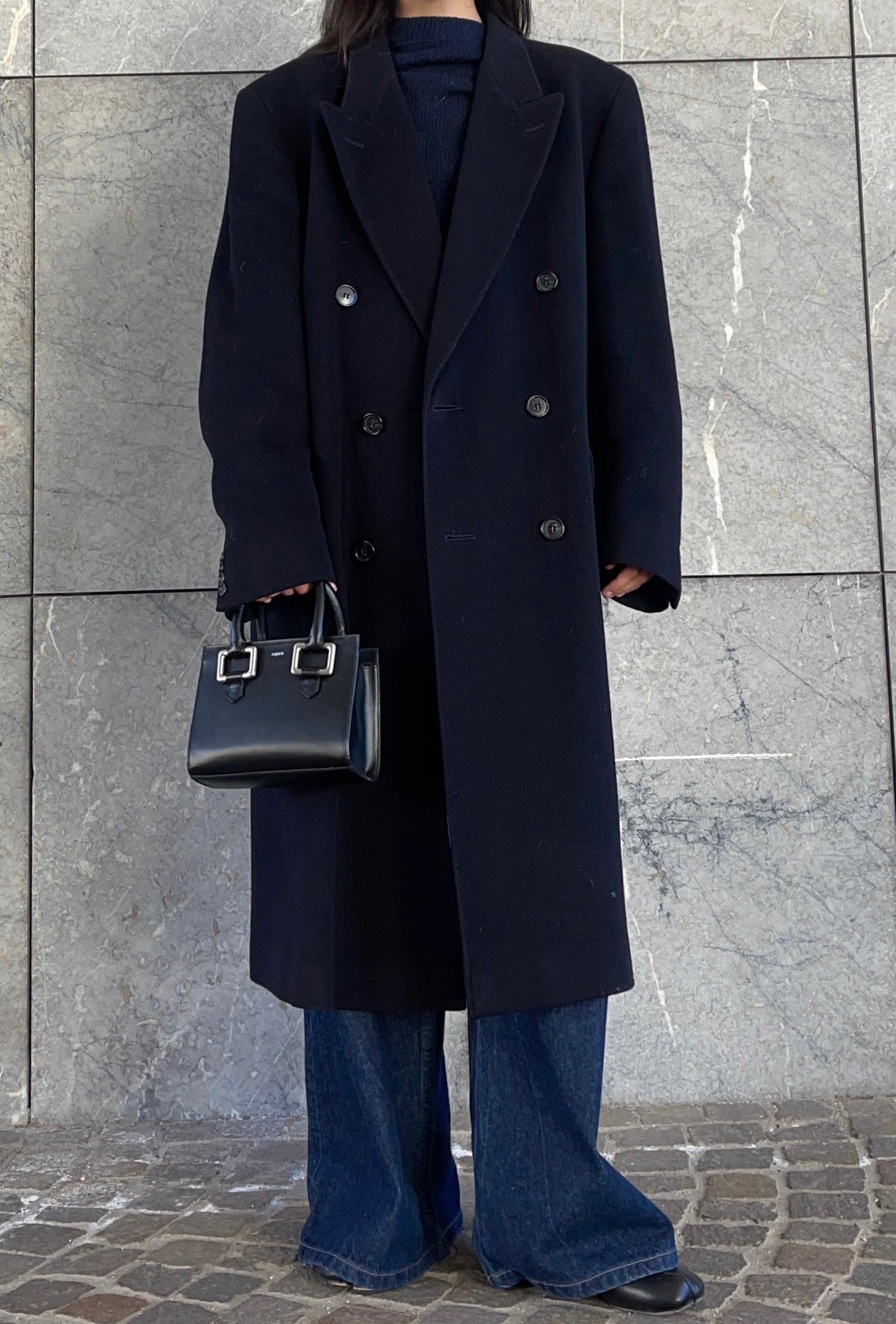 MAXI blue man coat