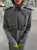 Light wool trench coat