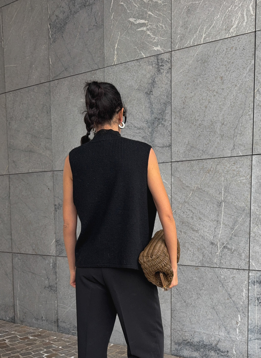 100% Wool vest zip
