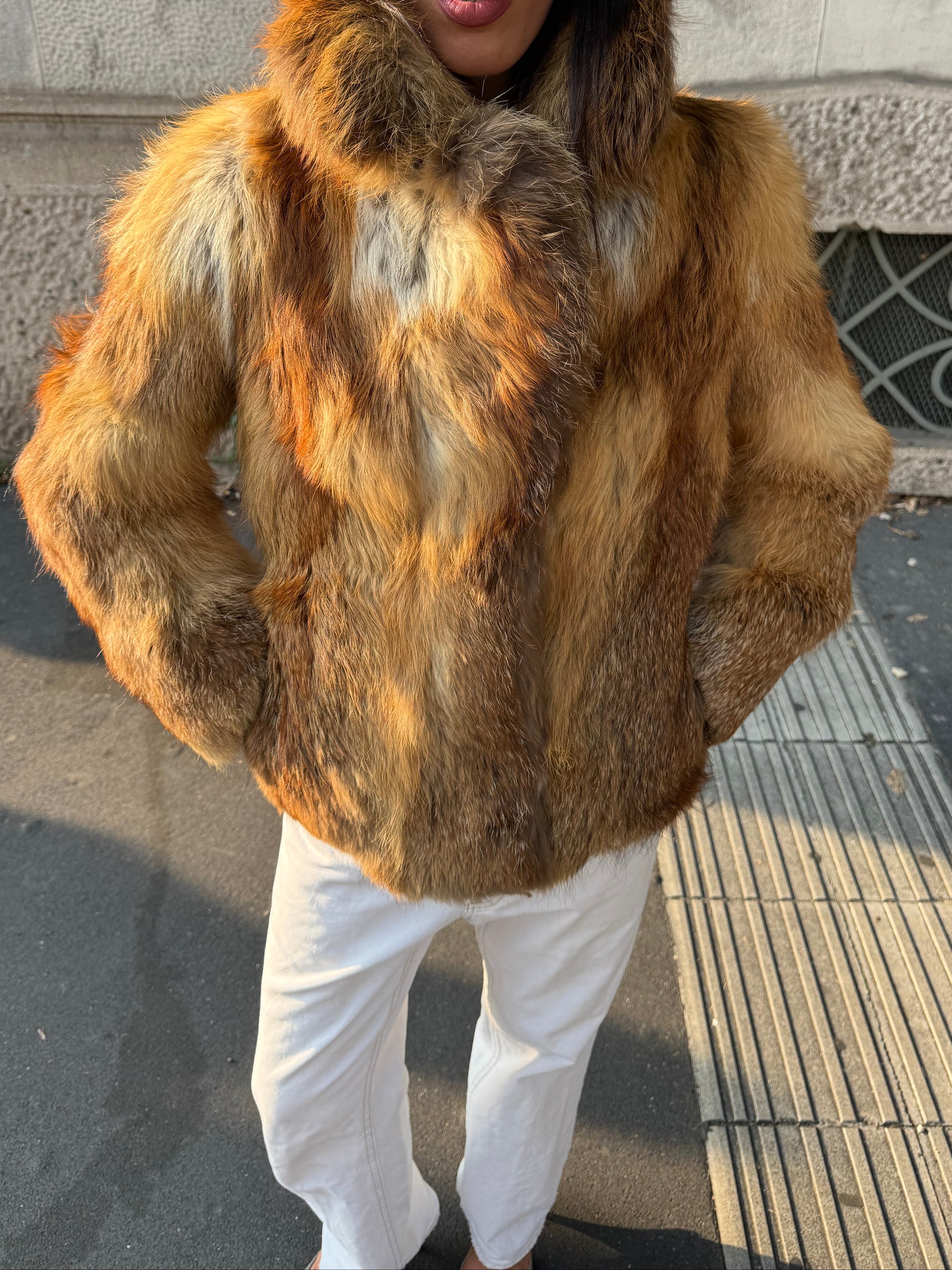 Fox fur vintage jacket