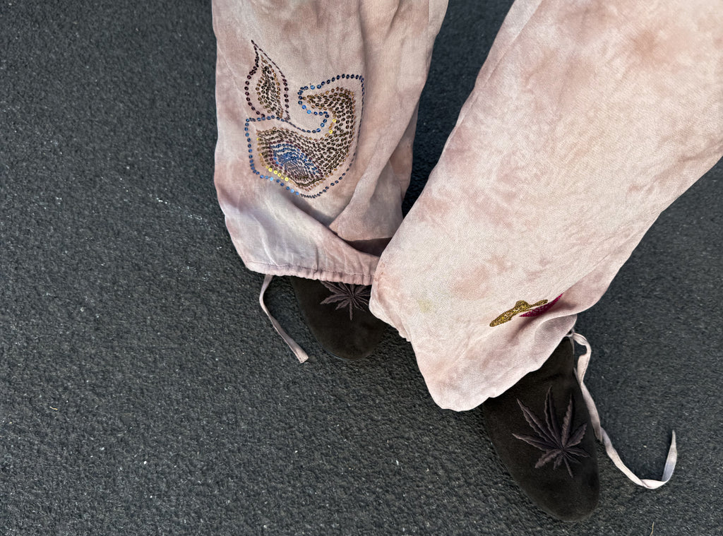 100 silk trousers