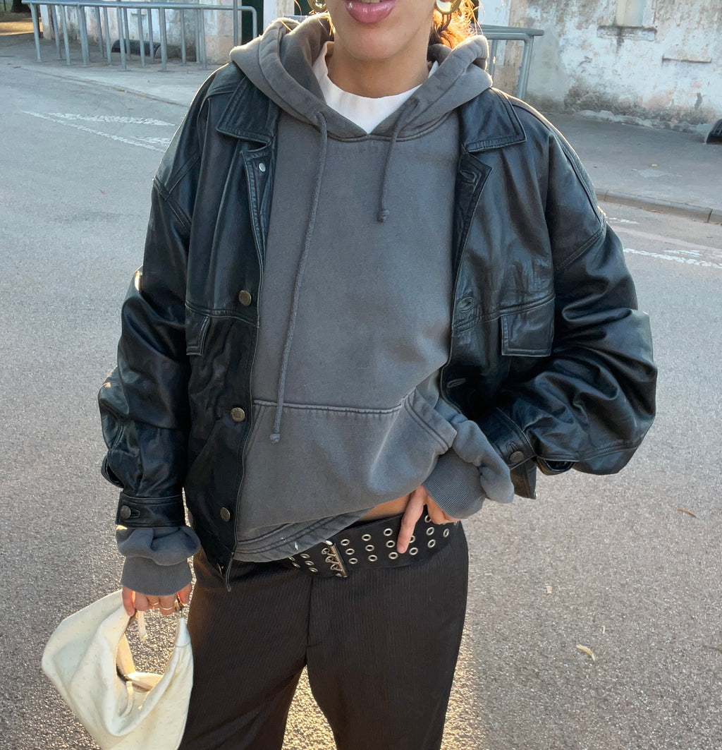 Leather spaccina jacket
