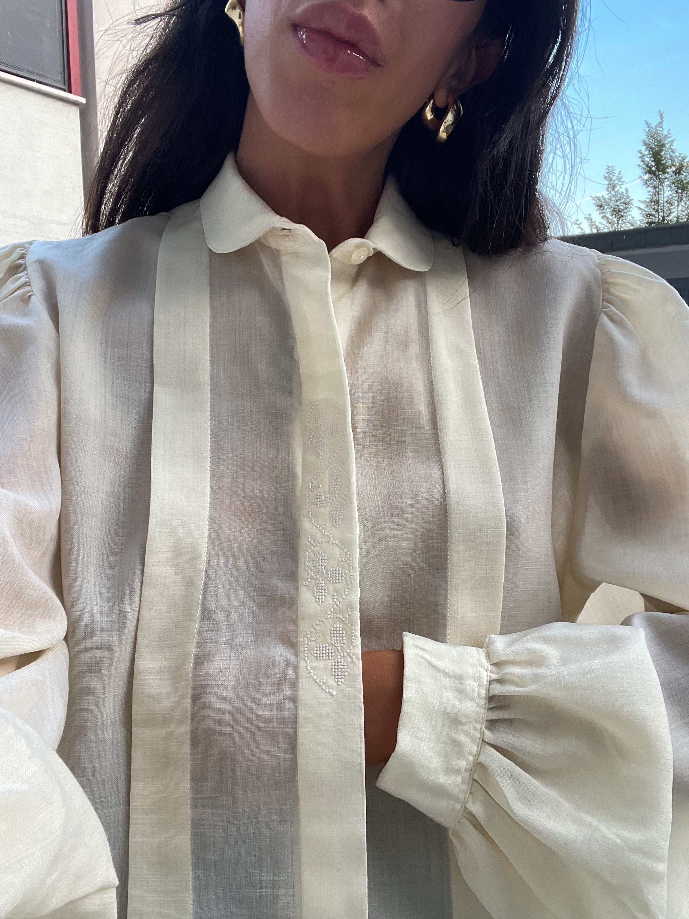 Baloon wool shirt
