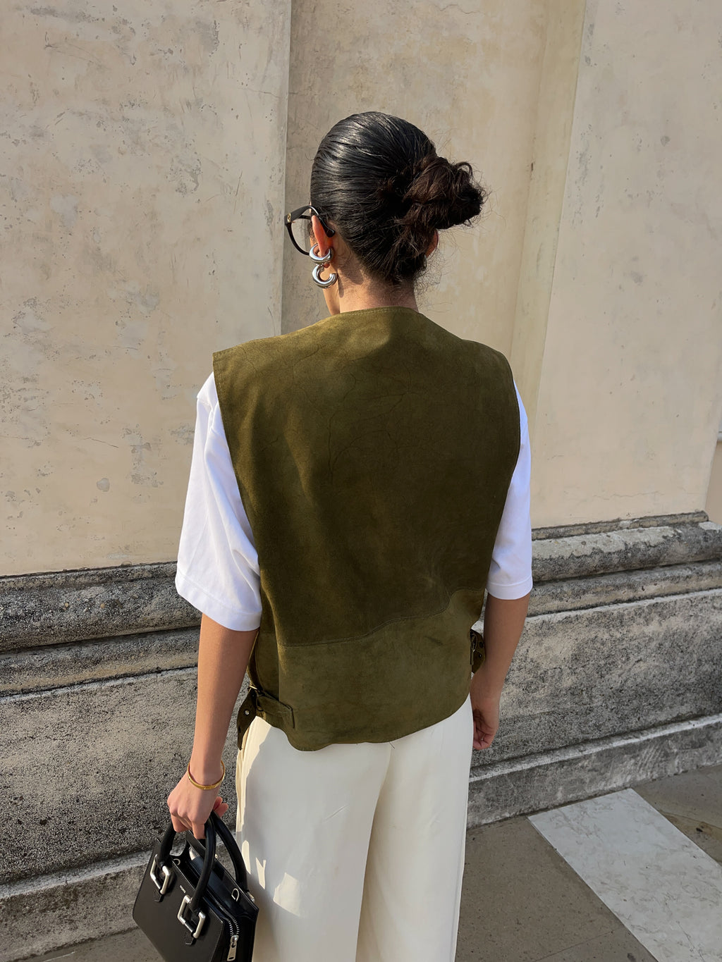 Suede gilet