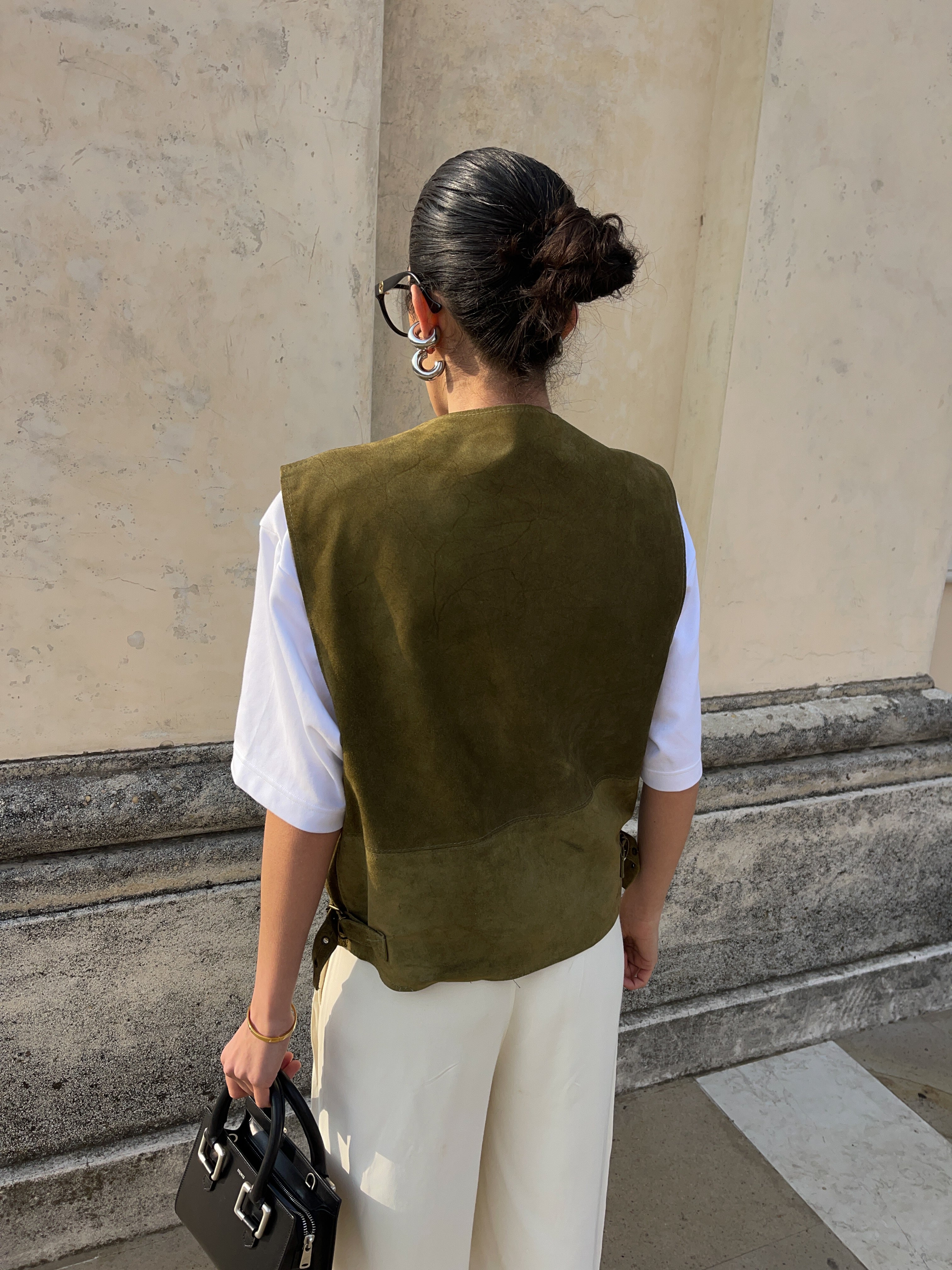 Suede gilet