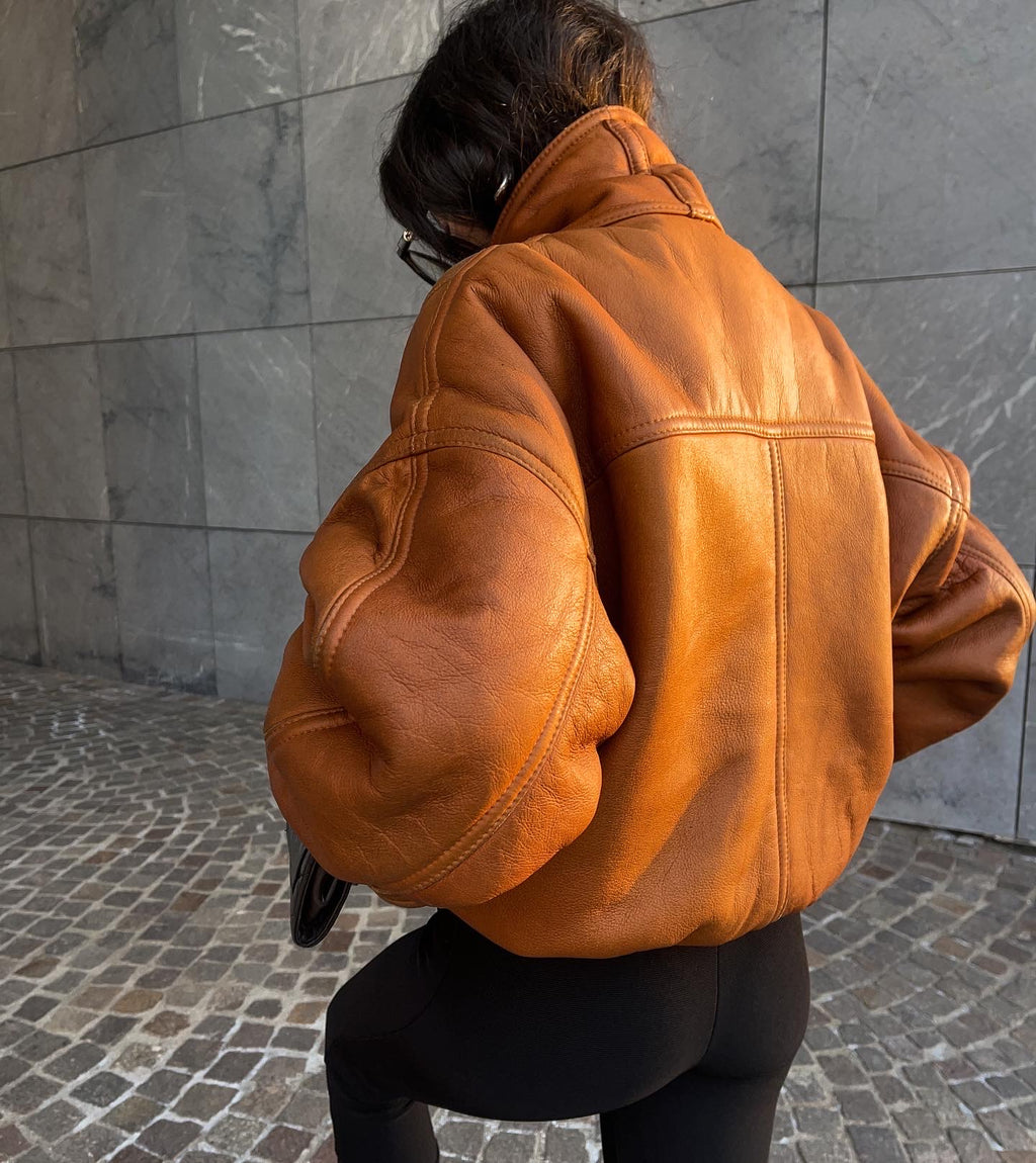 Shearling bomber