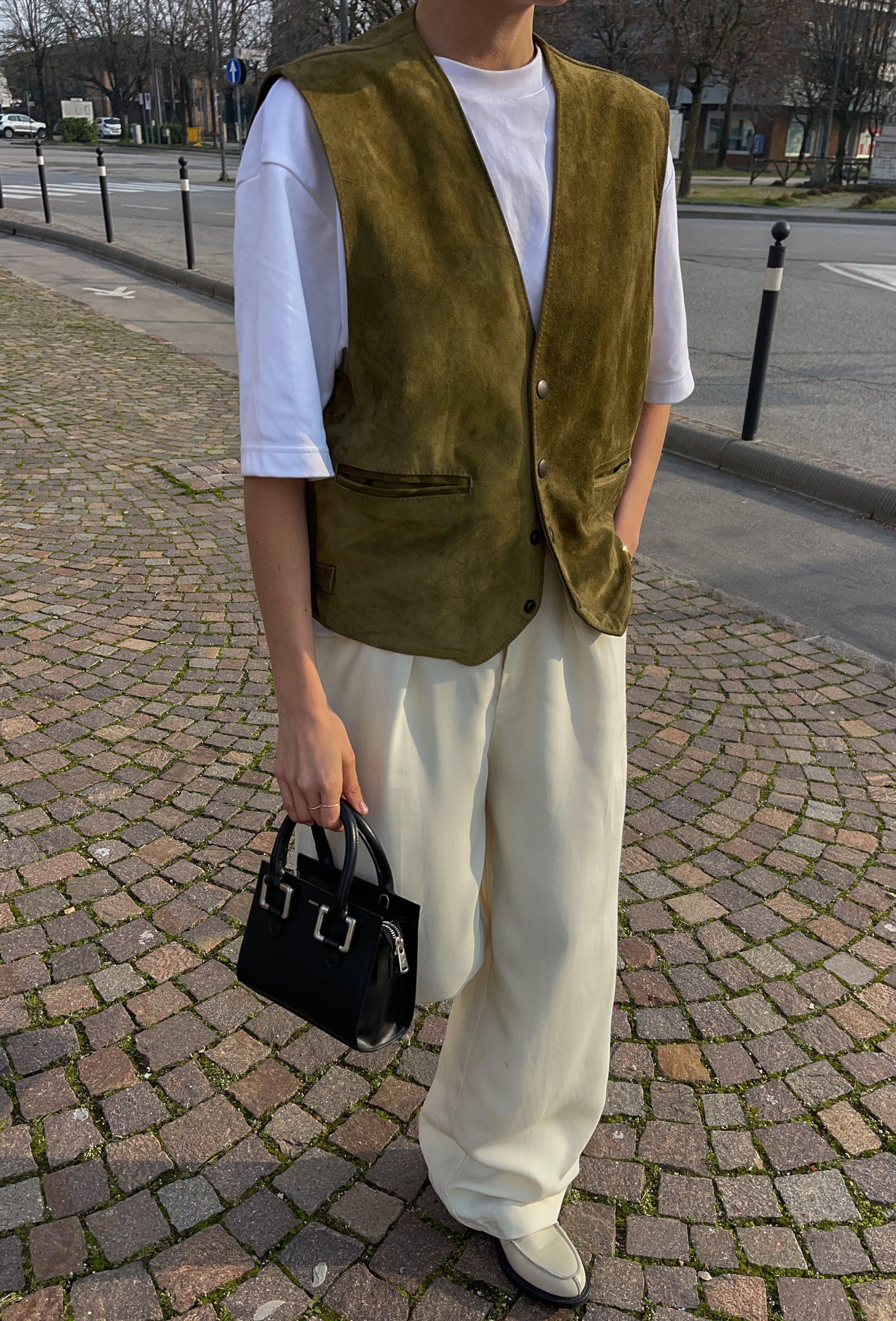 Suede gilet
