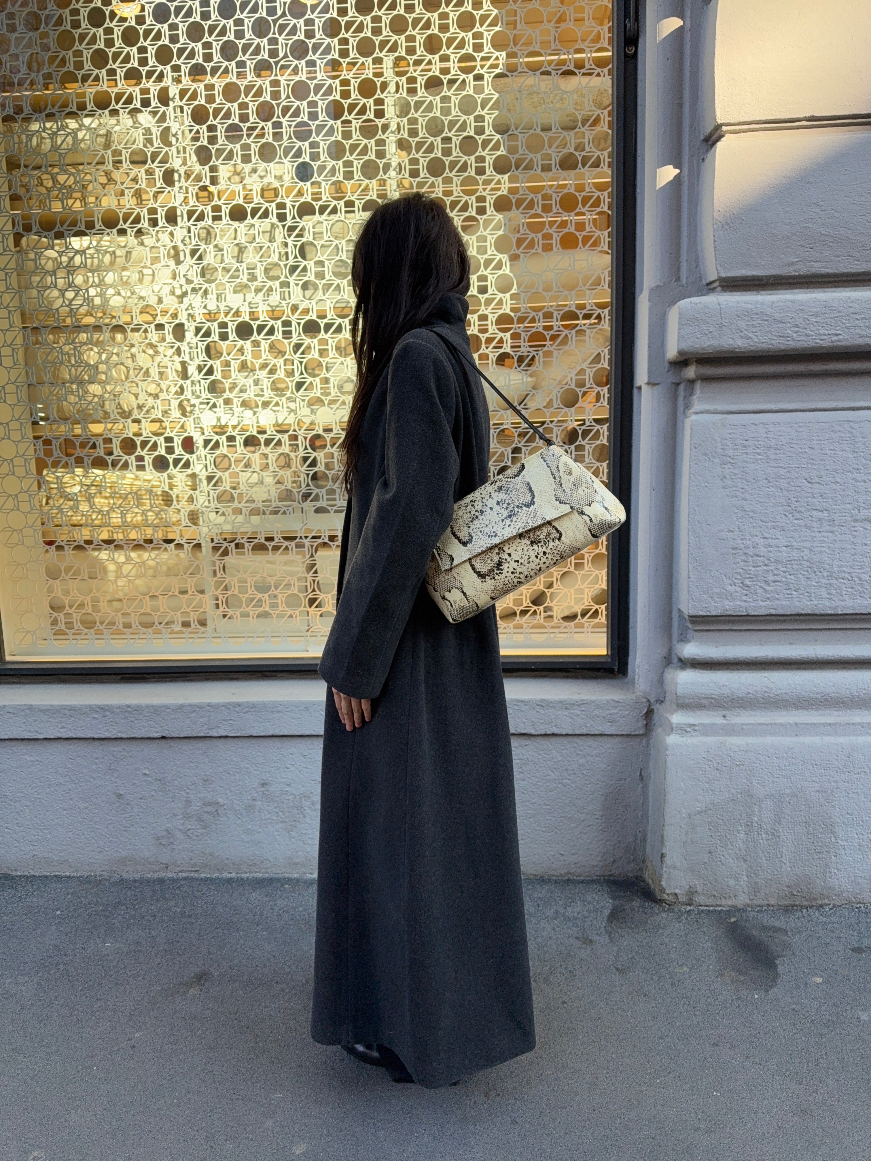 Papessa extra LONG grey coat