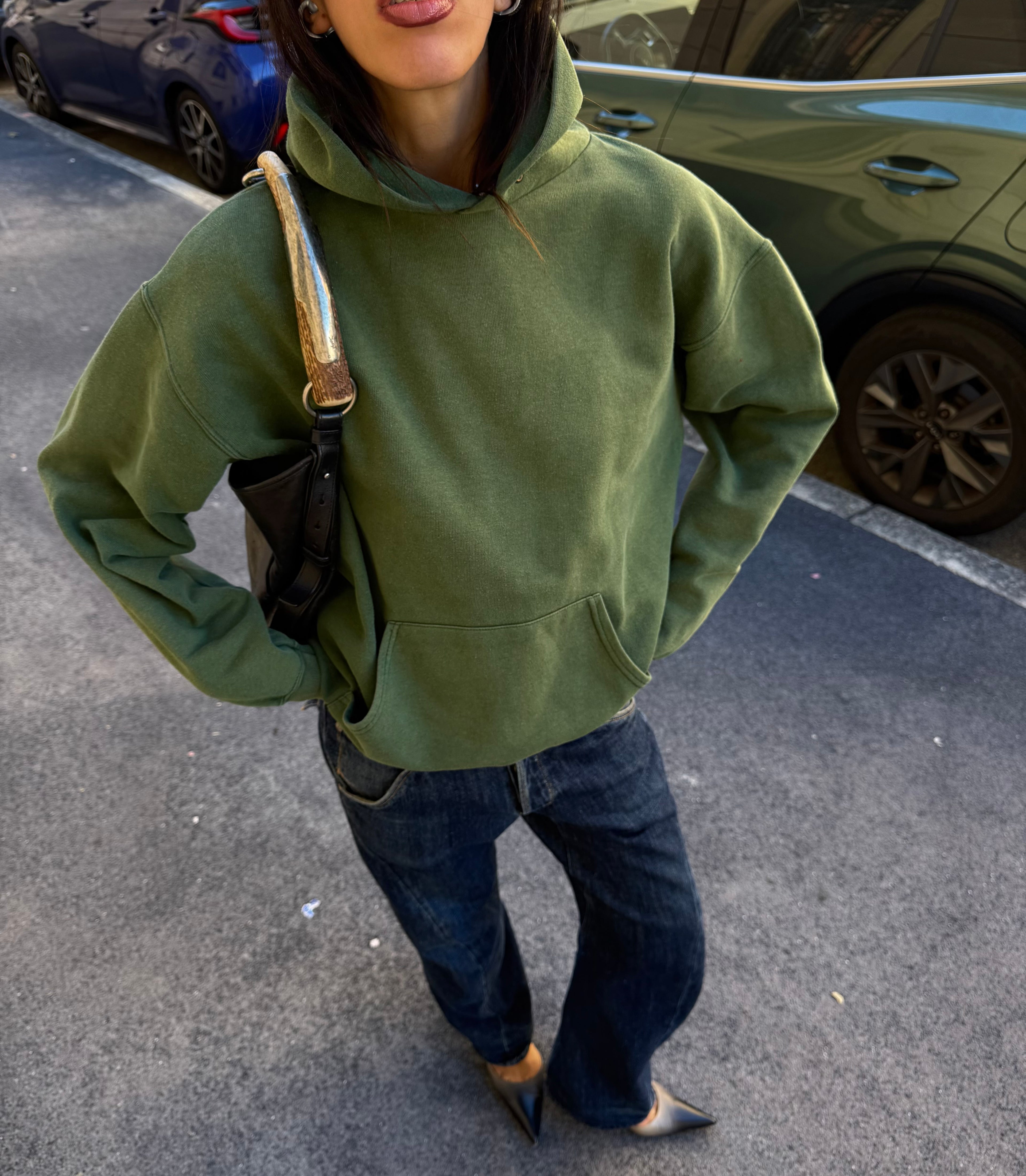 Vintage green hoodie