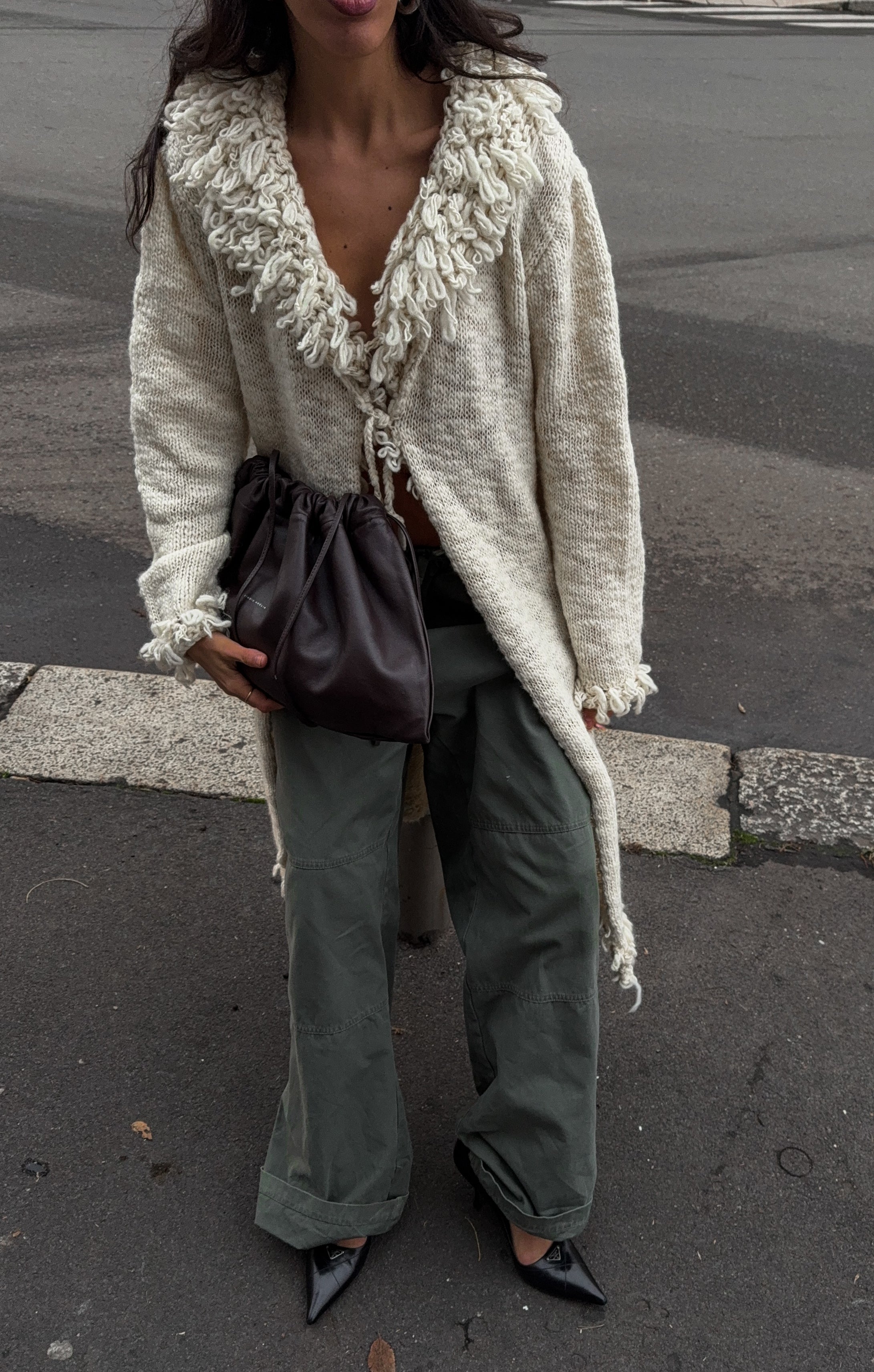 100 wool mocio cardigan