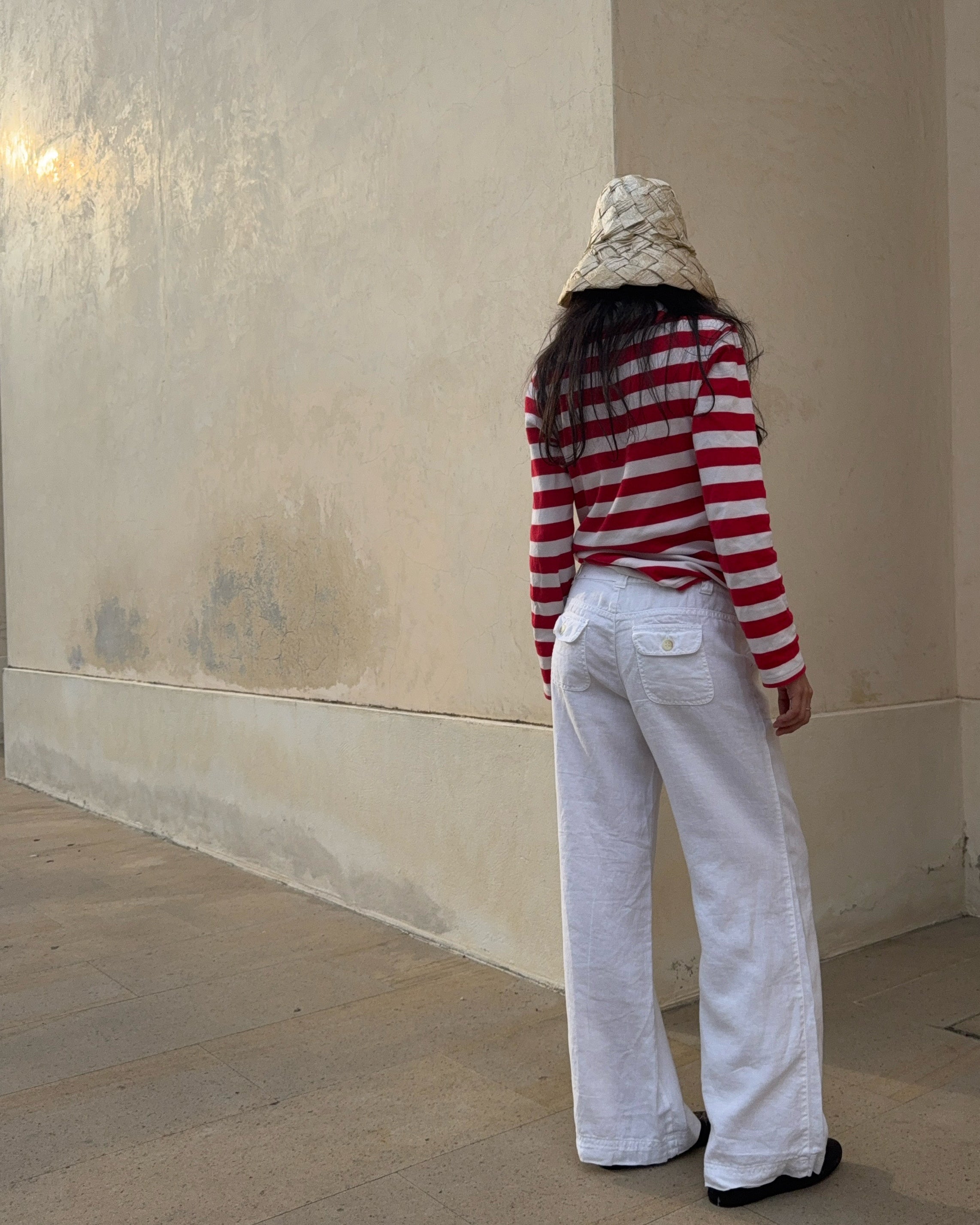 100% linen trousers