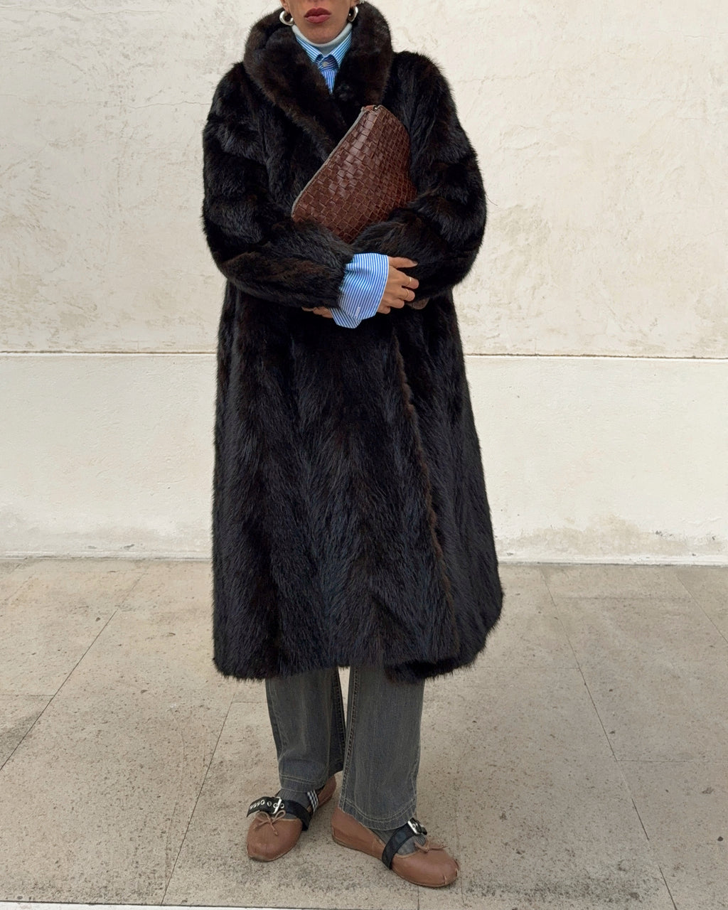 Mink fur coat