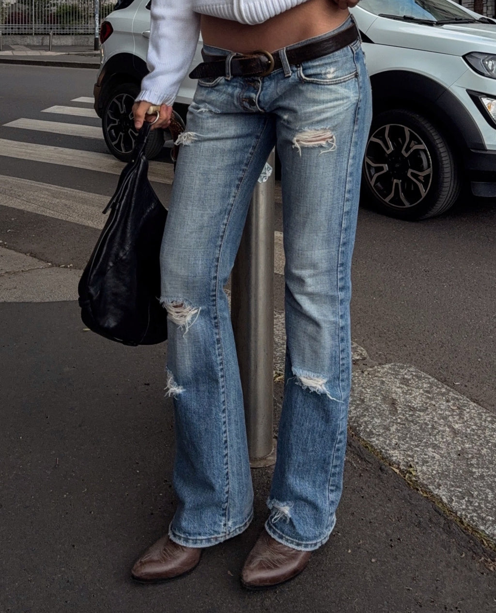 Low waist bootcut jeans