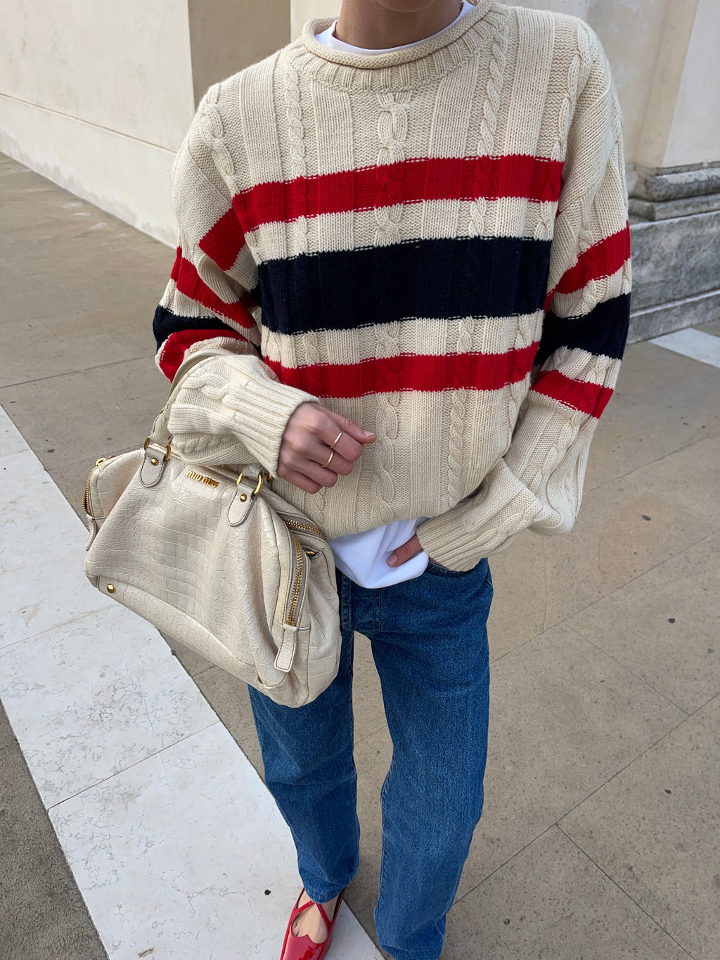 Striped wool jumper