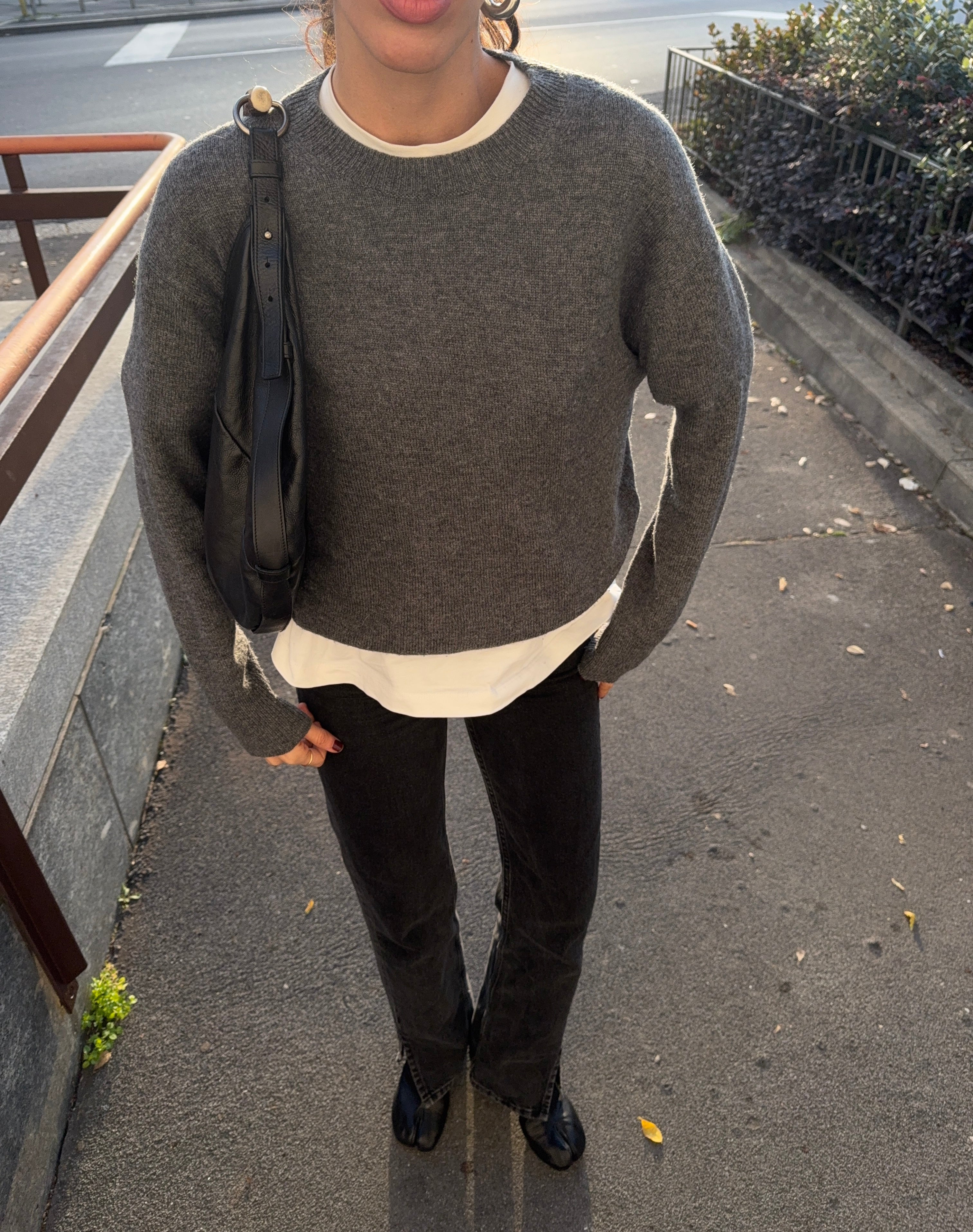 100% wool grey jumper