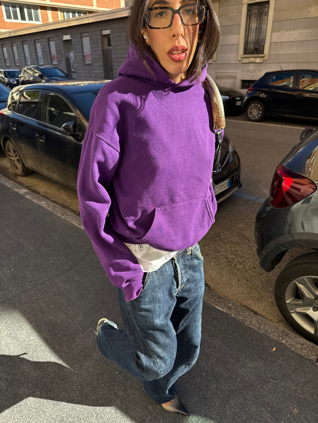 Vintage violet hoodie