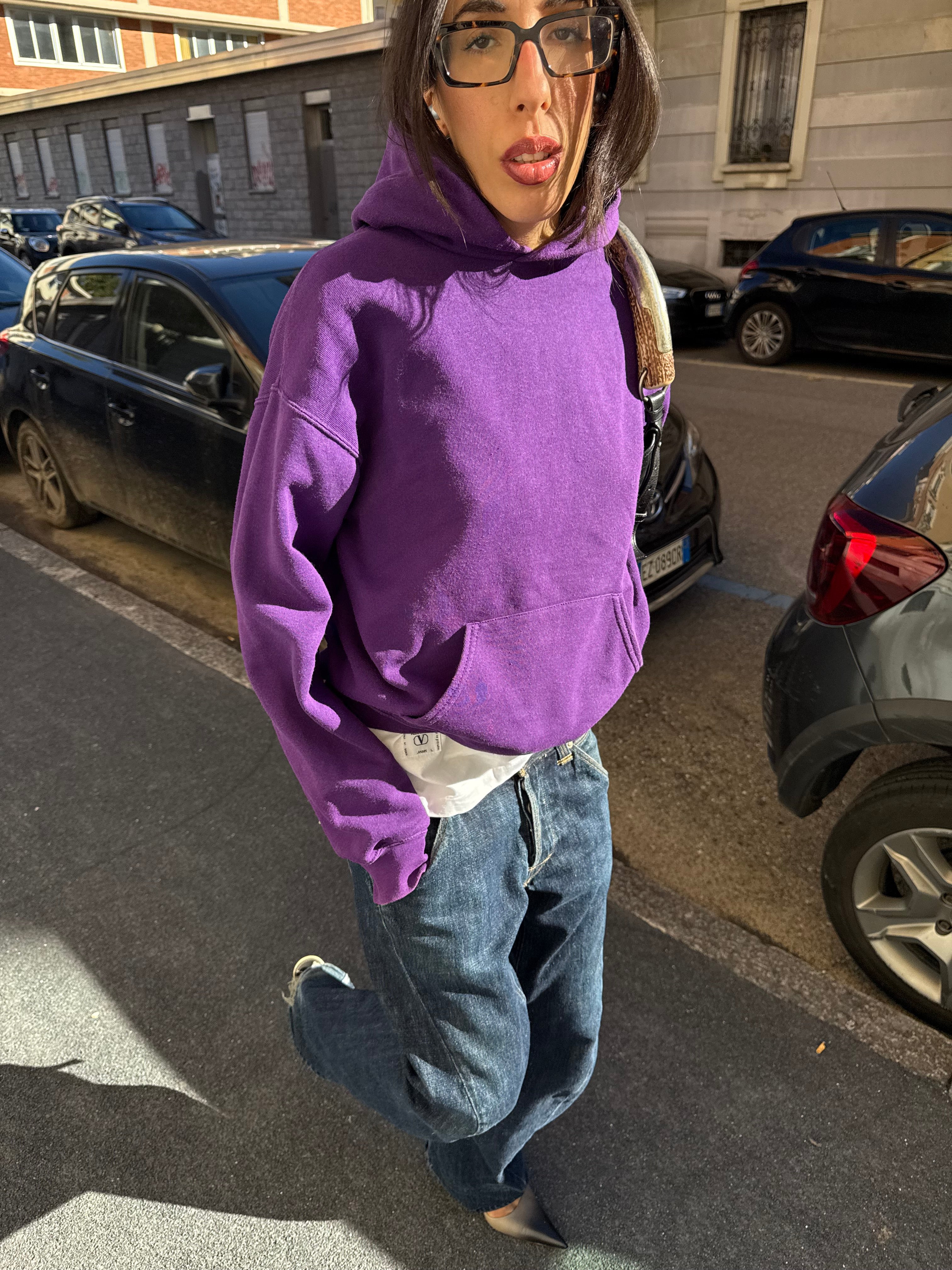 Vintage violet hoodie