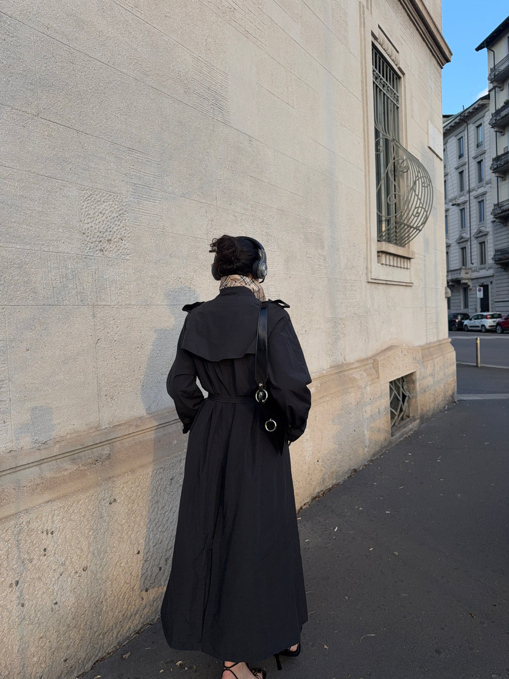 Blue long Trench coat