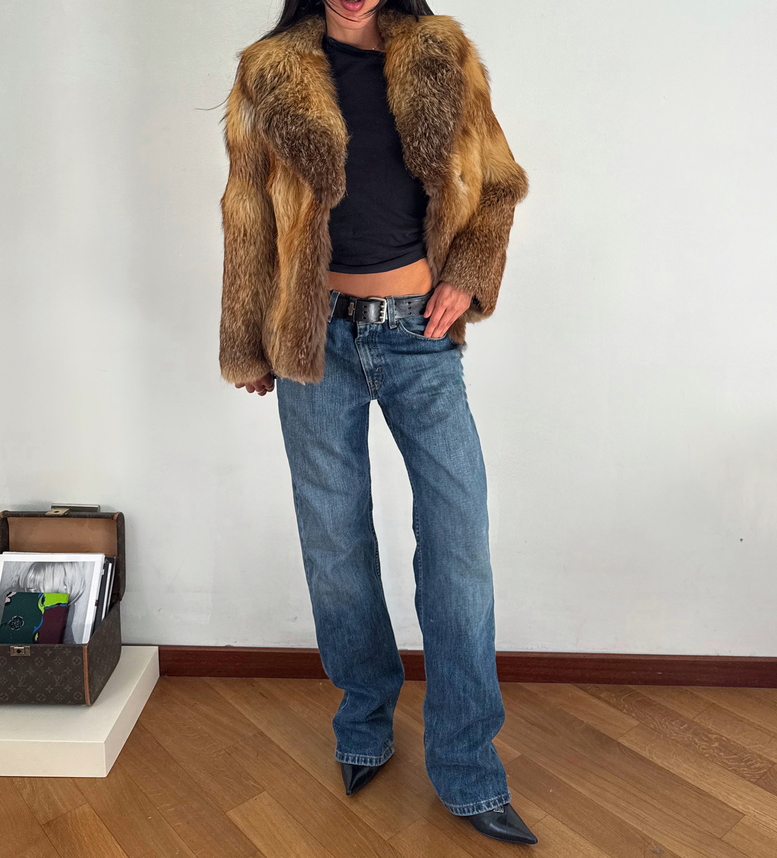Fox fur vintage jacket