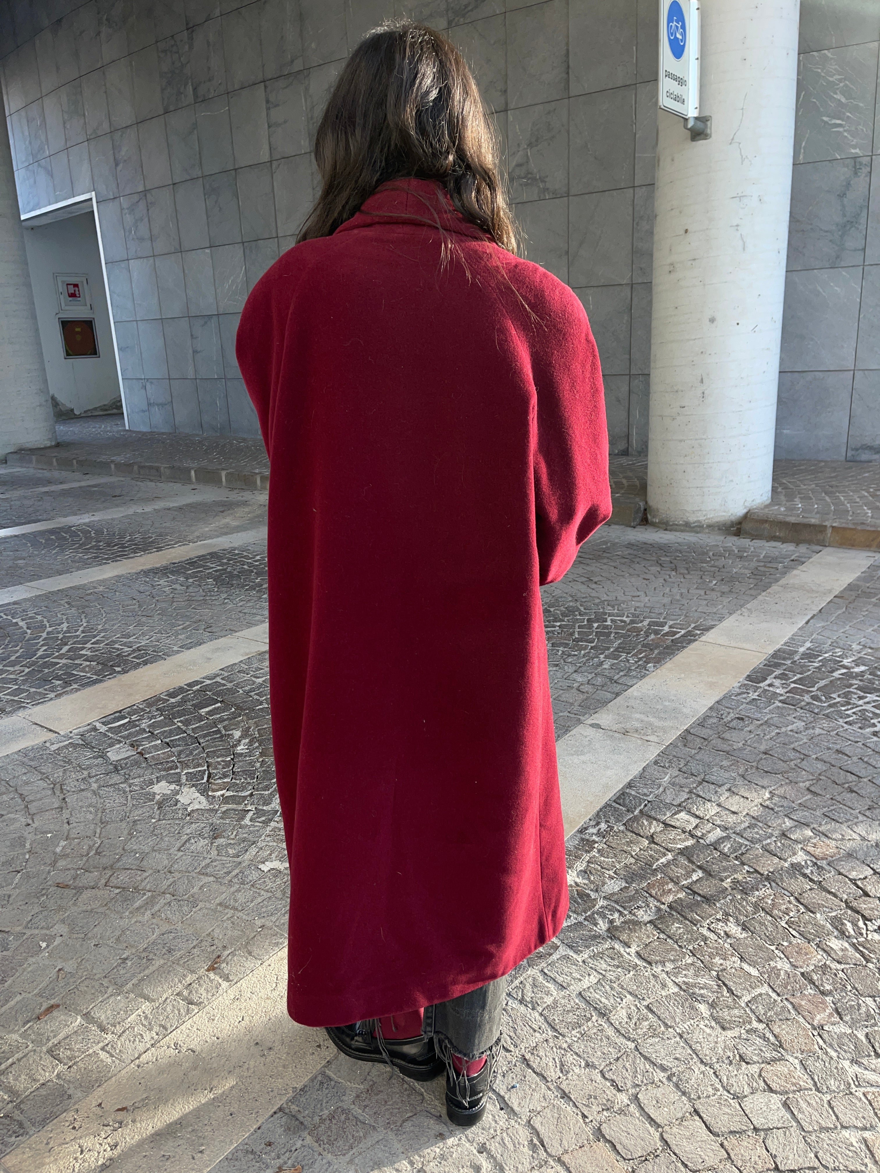Burgundy coat