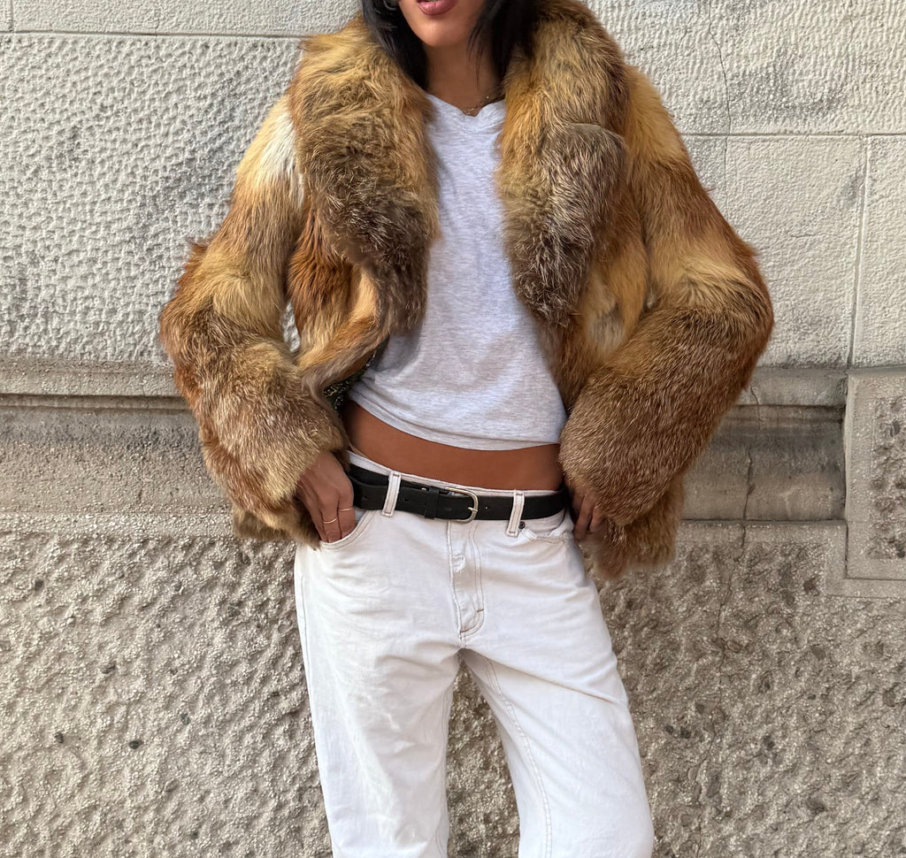 Fox fur vintage jacket