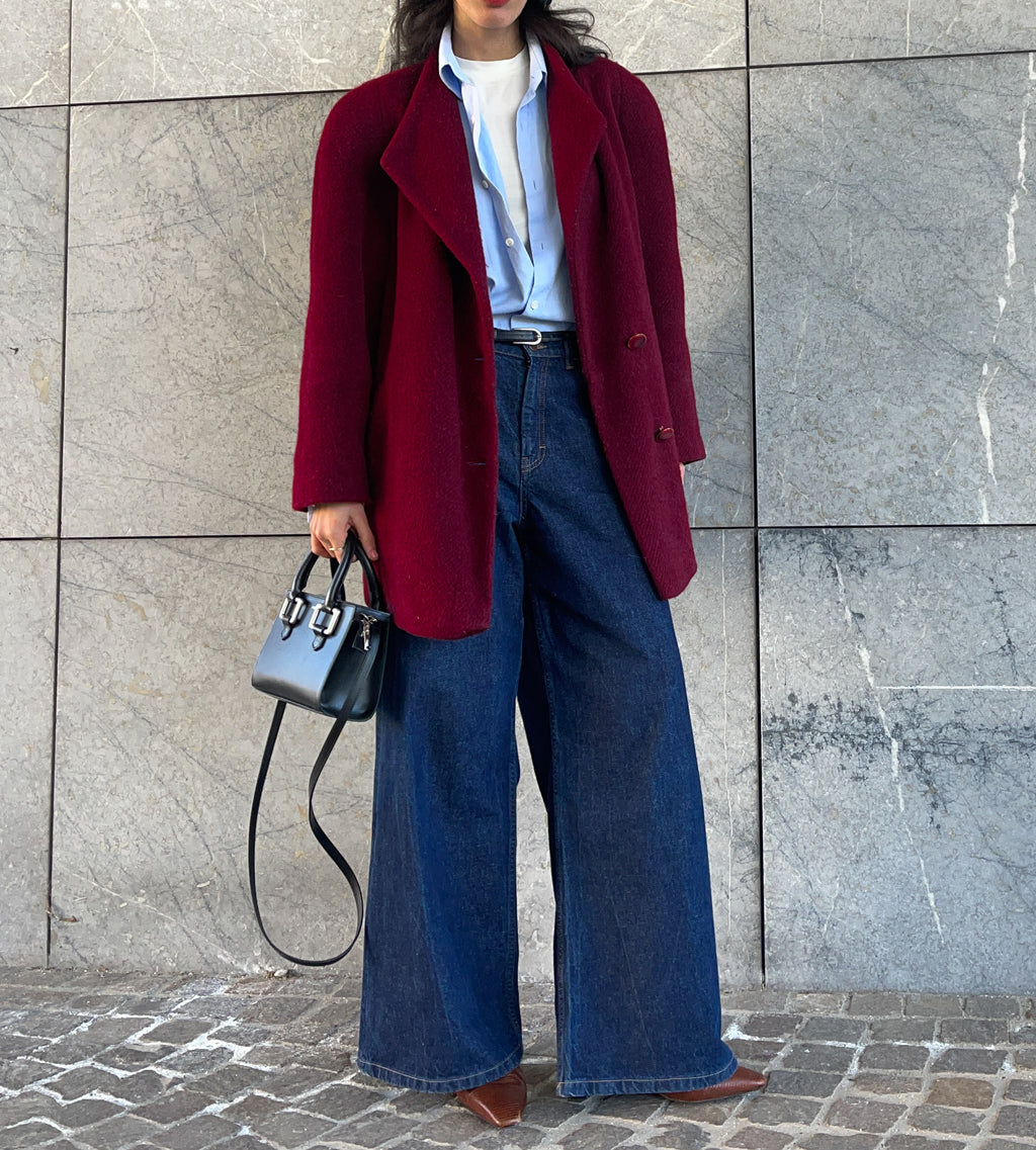 Burgundy VINTAGE short coat
