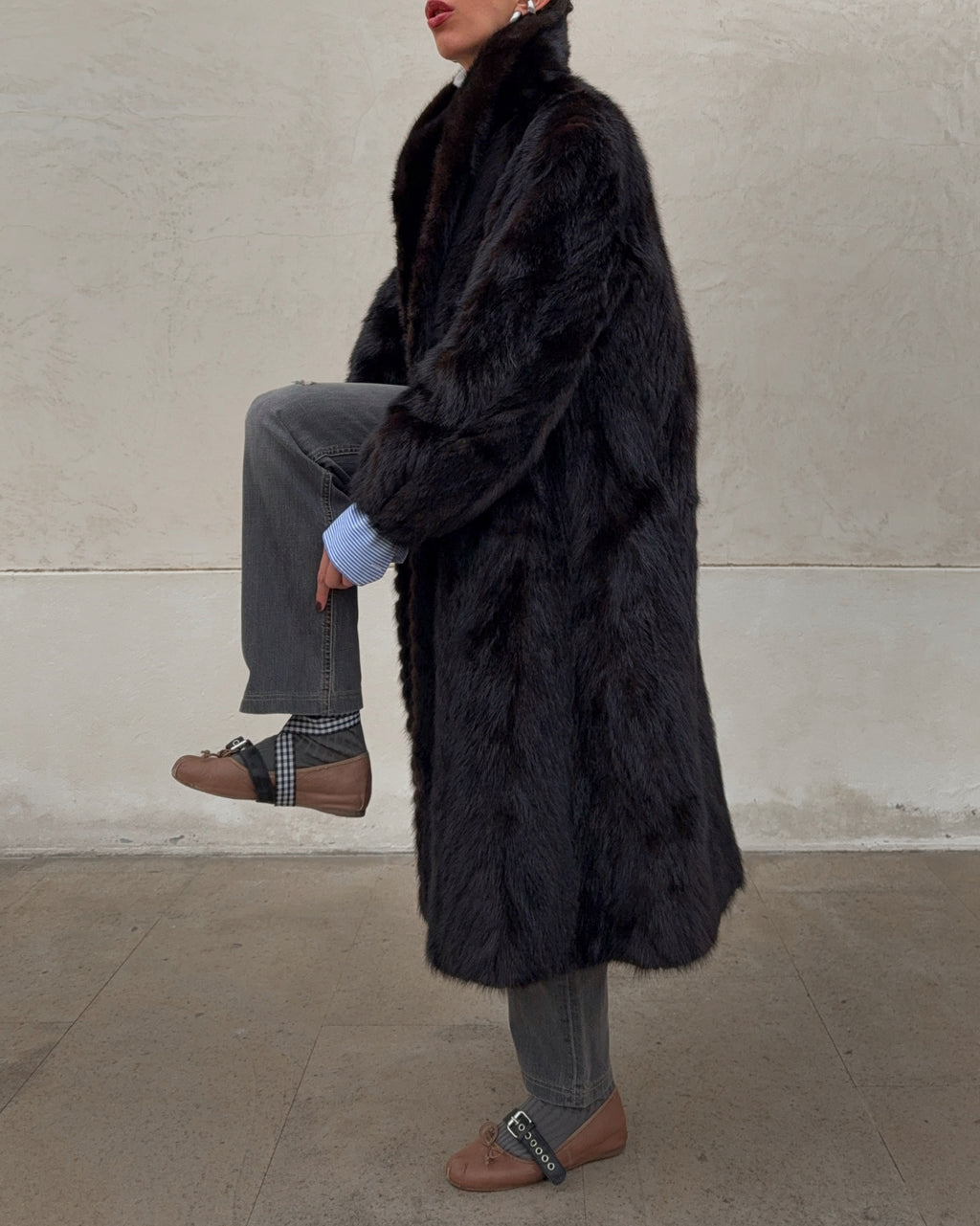 Mink fur coat