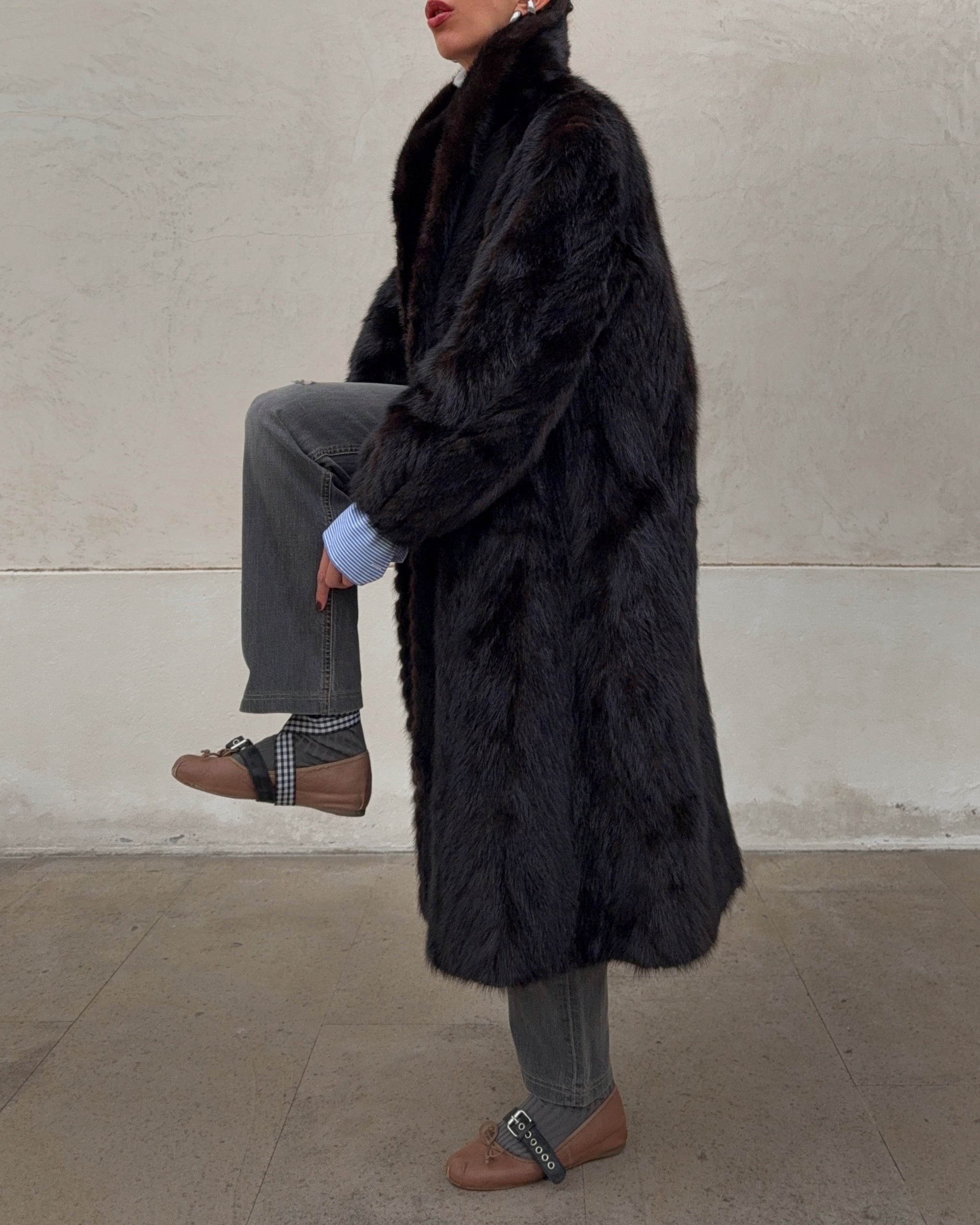 Mink fur coat