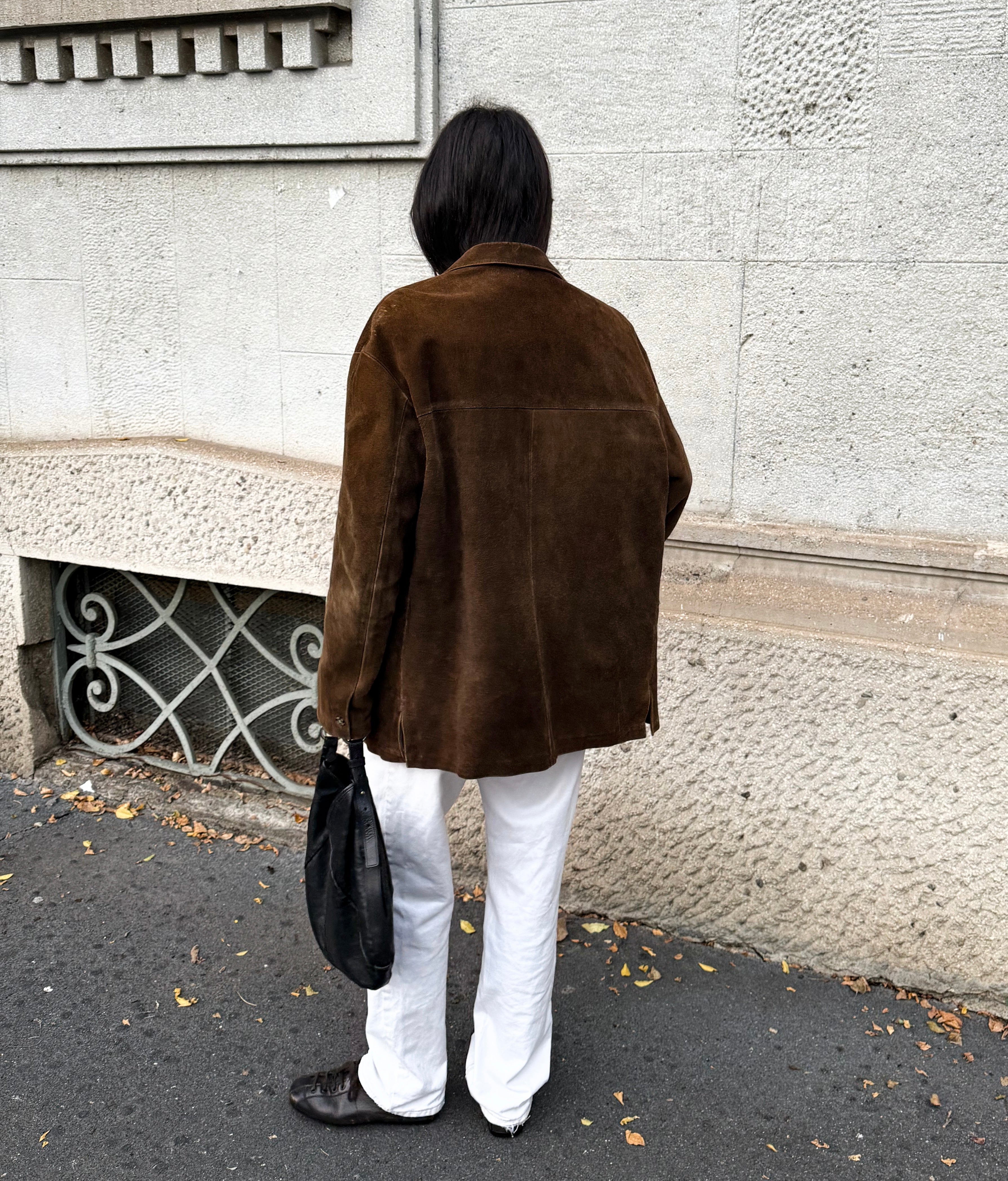 Brown chocolate suede jacket