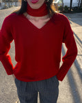 100 merino wool v neck jumper