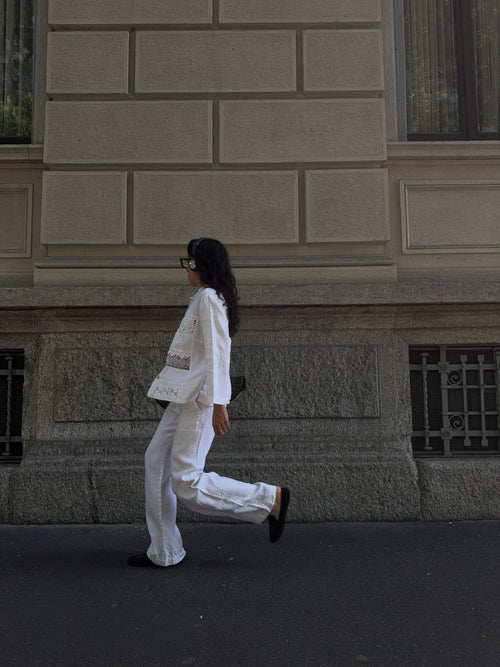 100% linen trousers