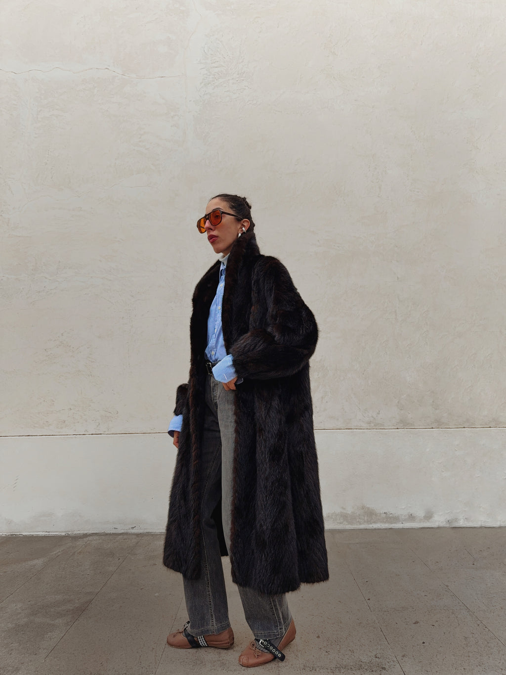 Mink fur coat