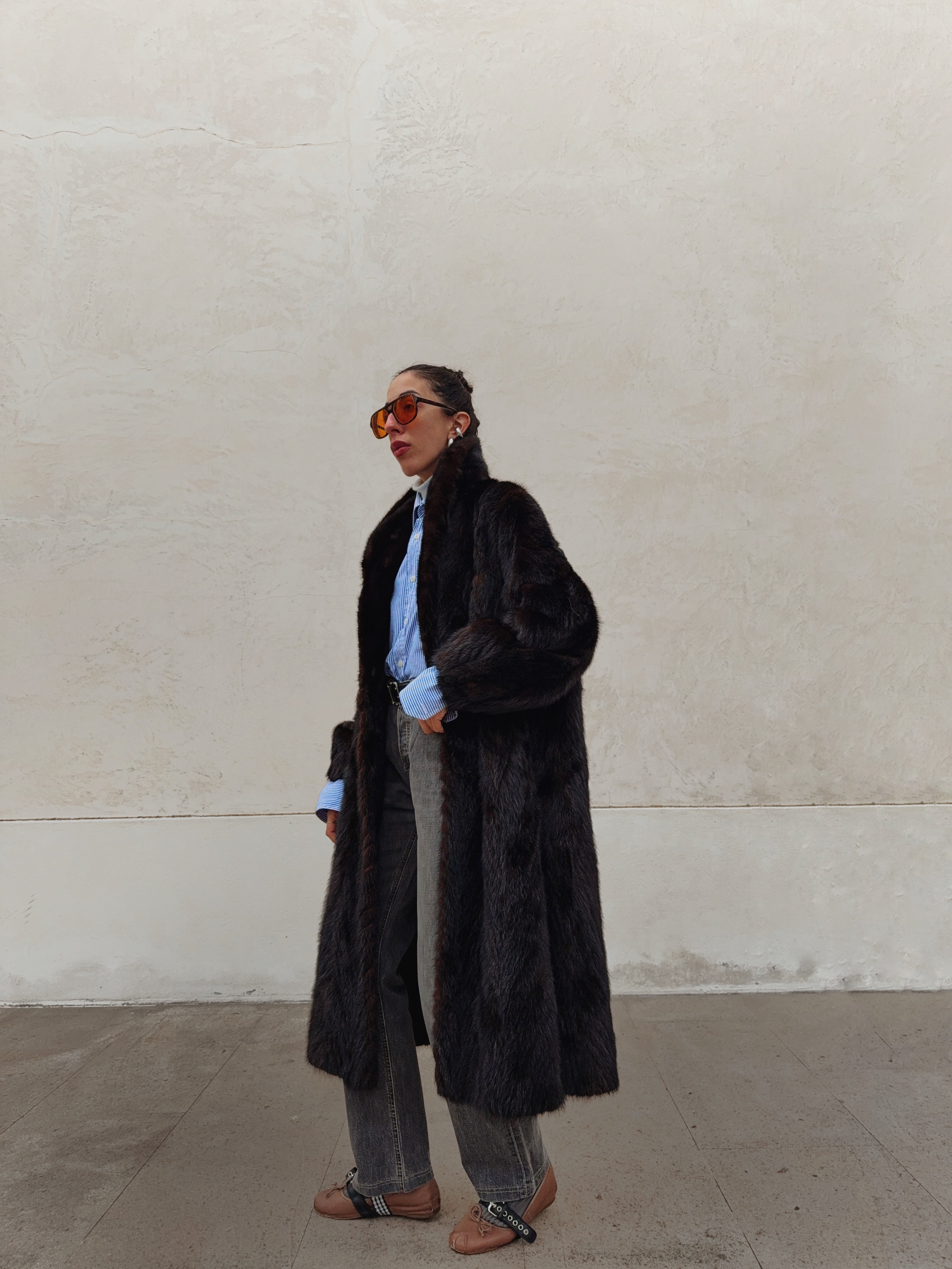 Mink fur coat