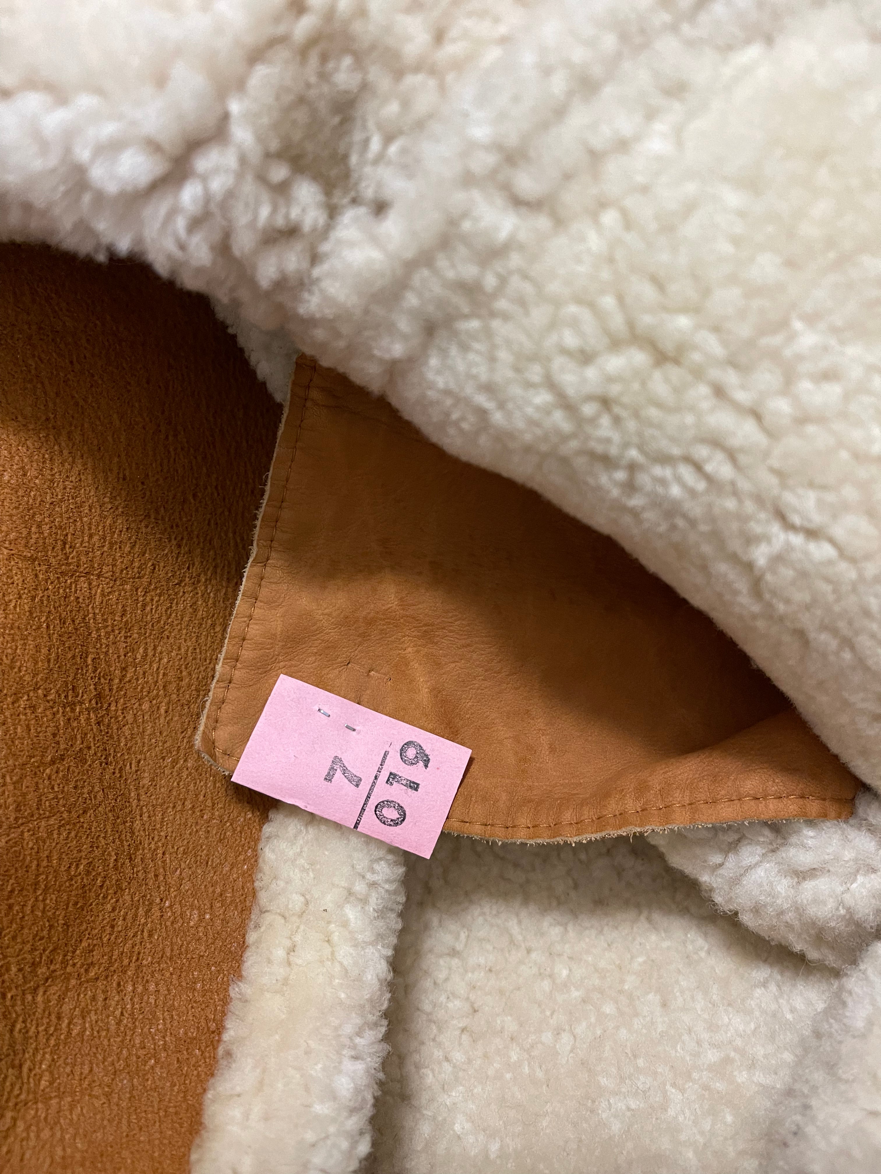 Vintage aviator shearling coat