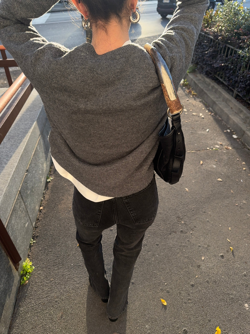 100% wool grey jumper