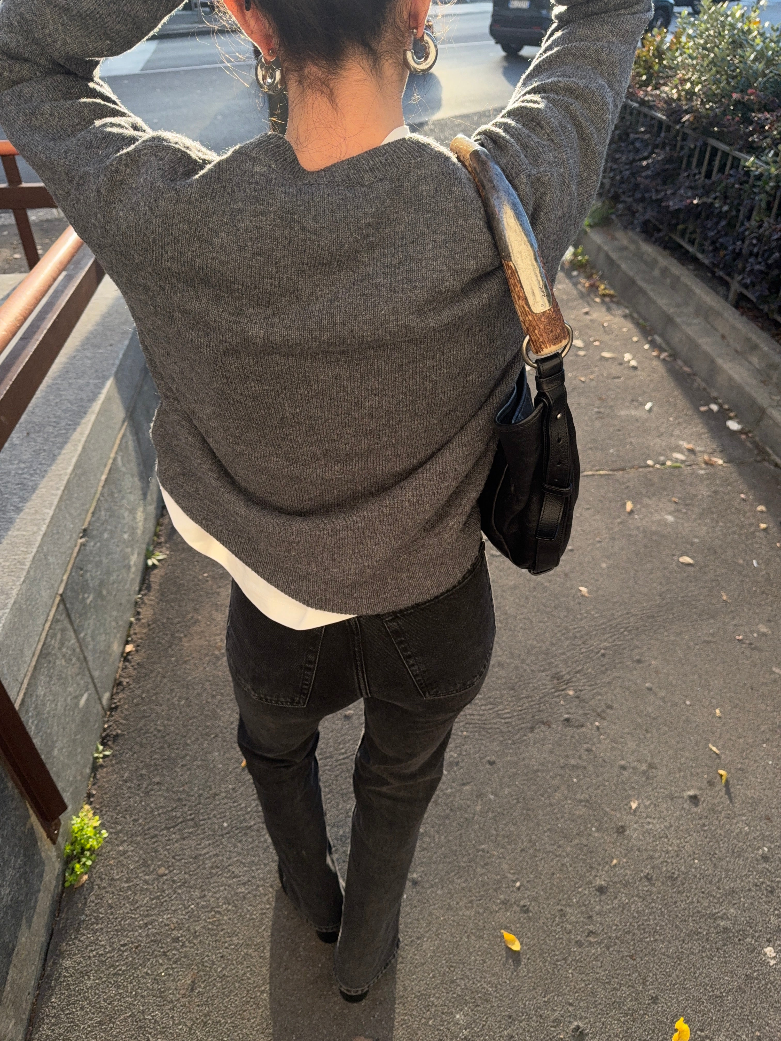 100% wool grey jumper
