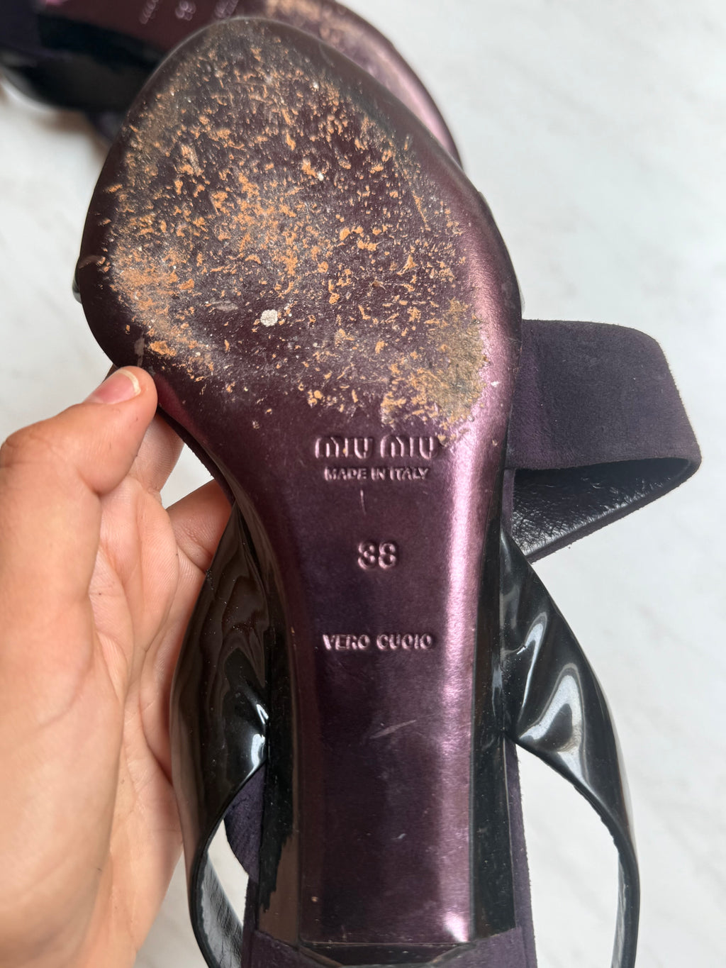Miu miu violet sandals