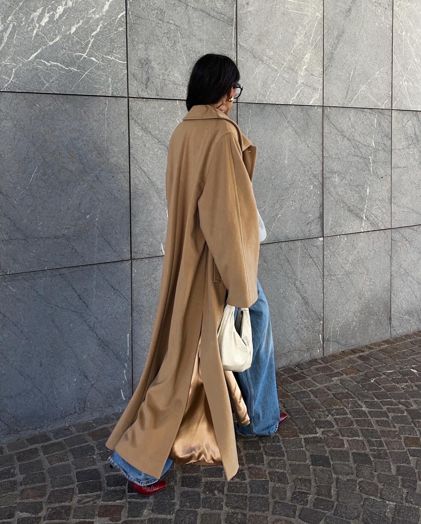 Long camel coat