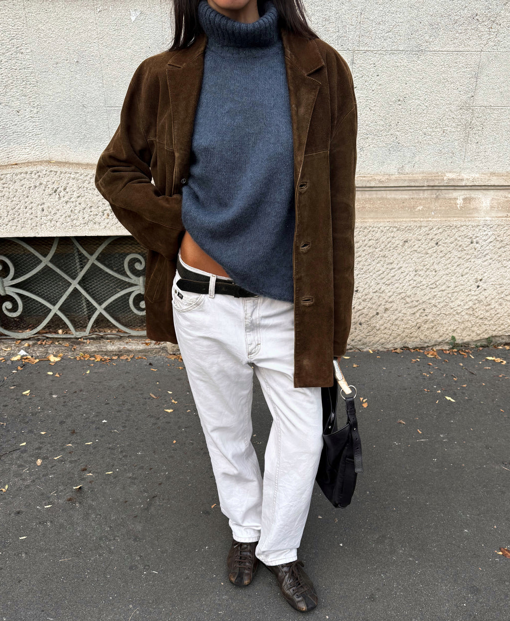 Brown chocolate suede jacket