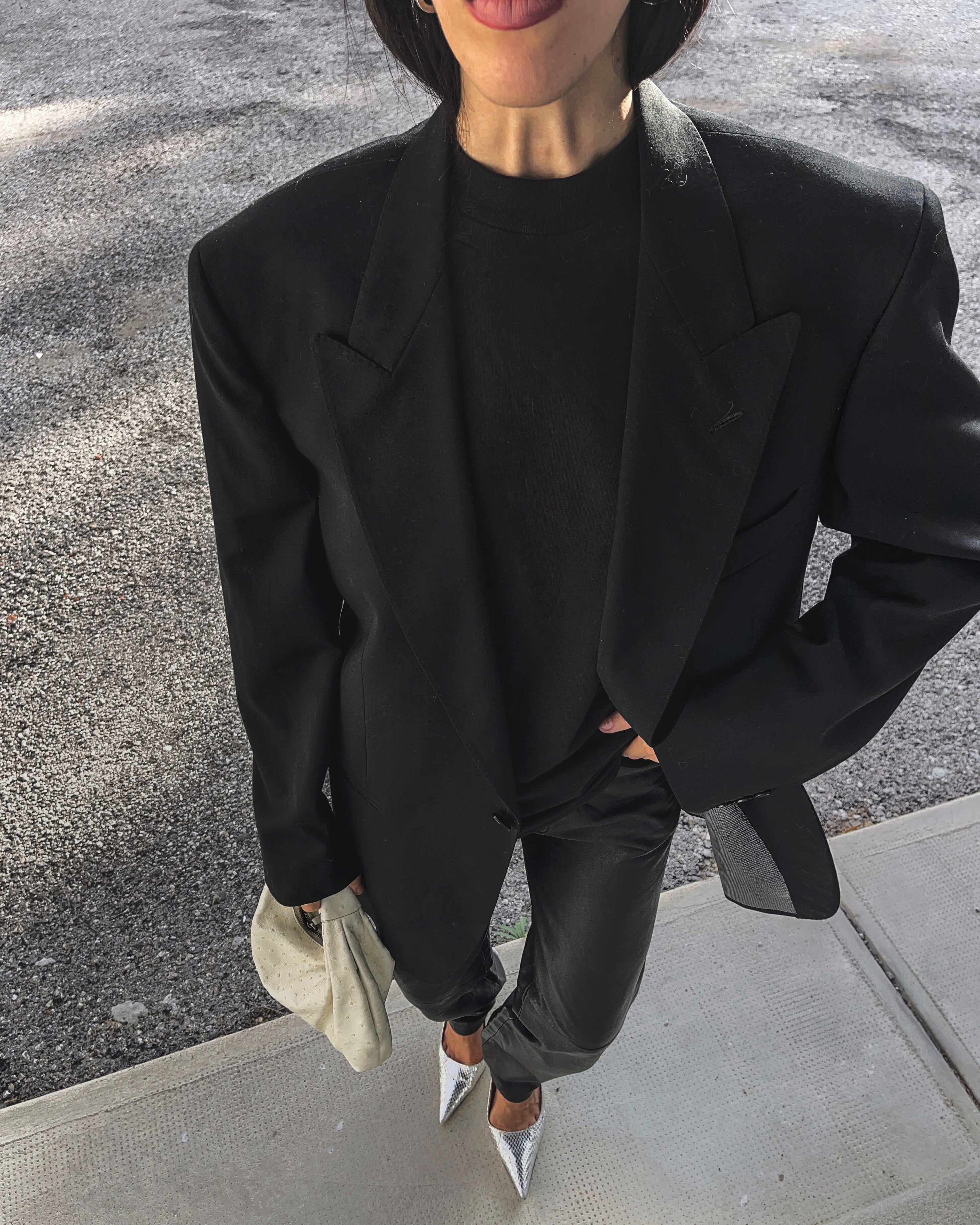 Blazer nero Lana