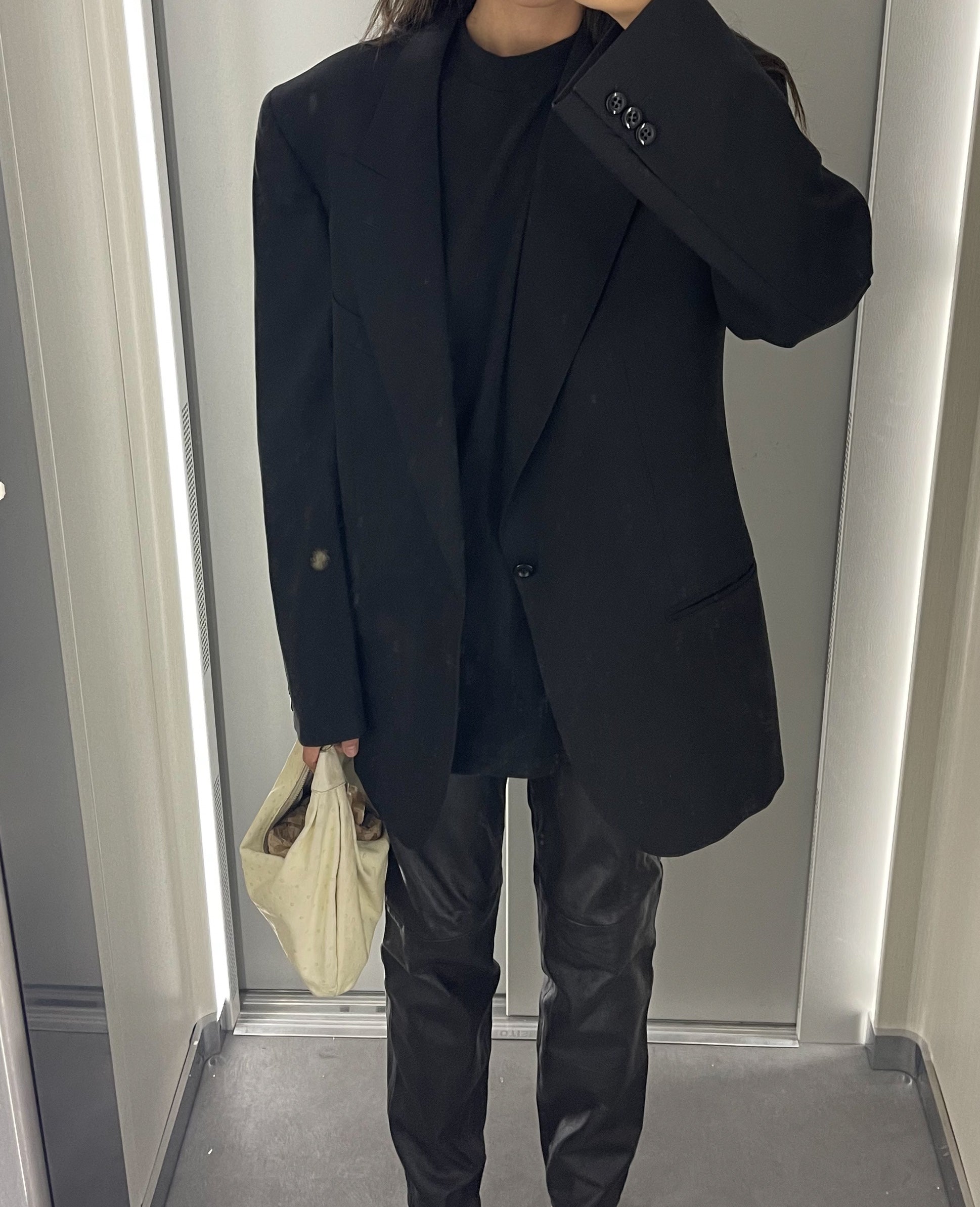 Blazer nero Lana