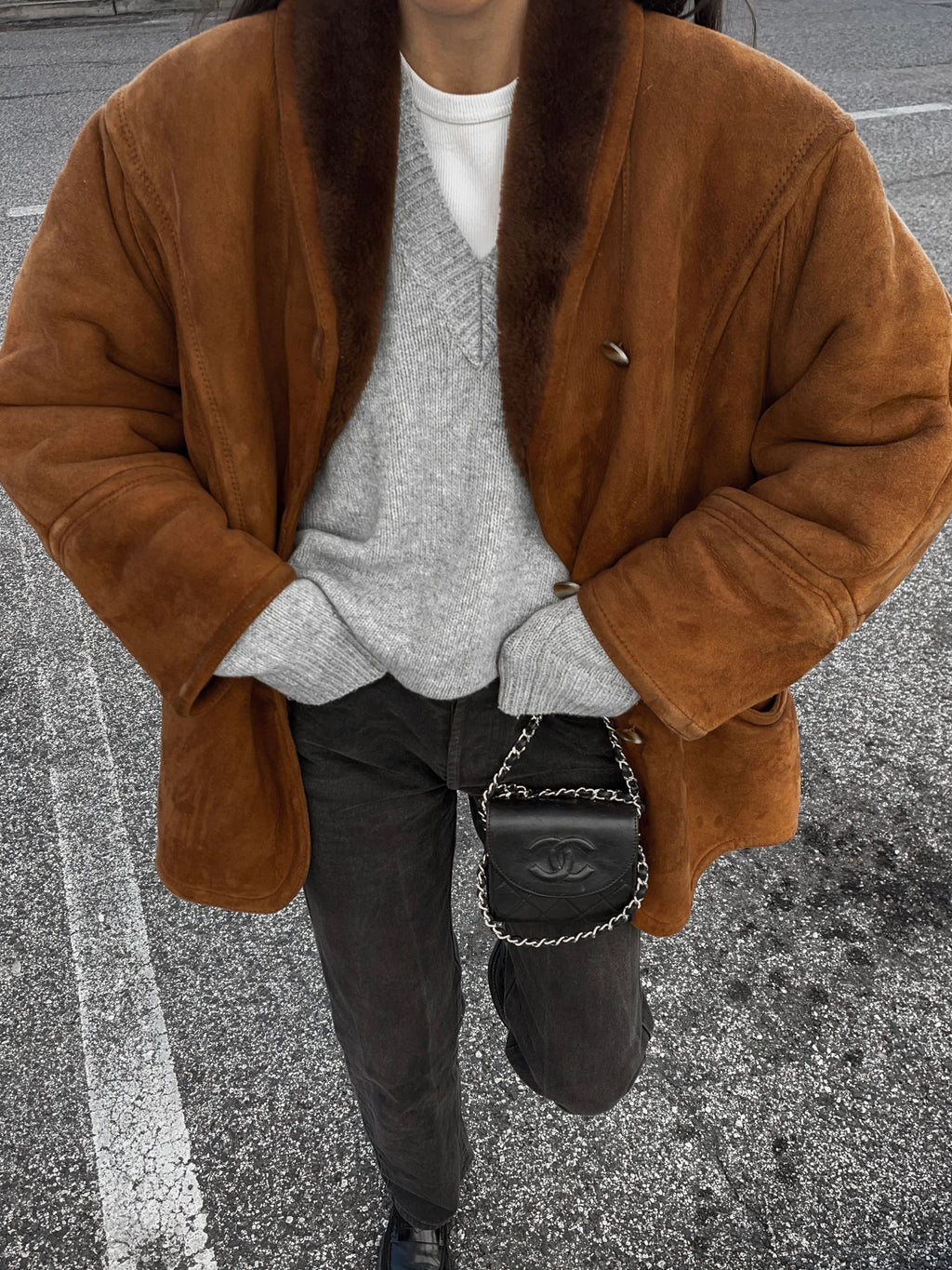 Chocolate shearling